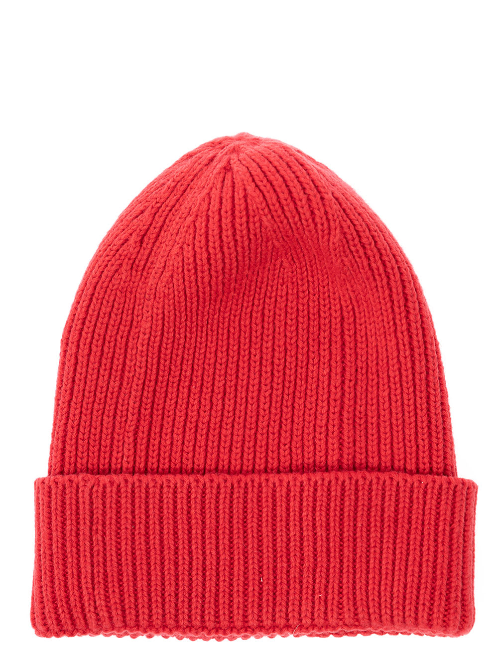 Red Cotton And Wool Hat With Logo Golden Goose Kids
