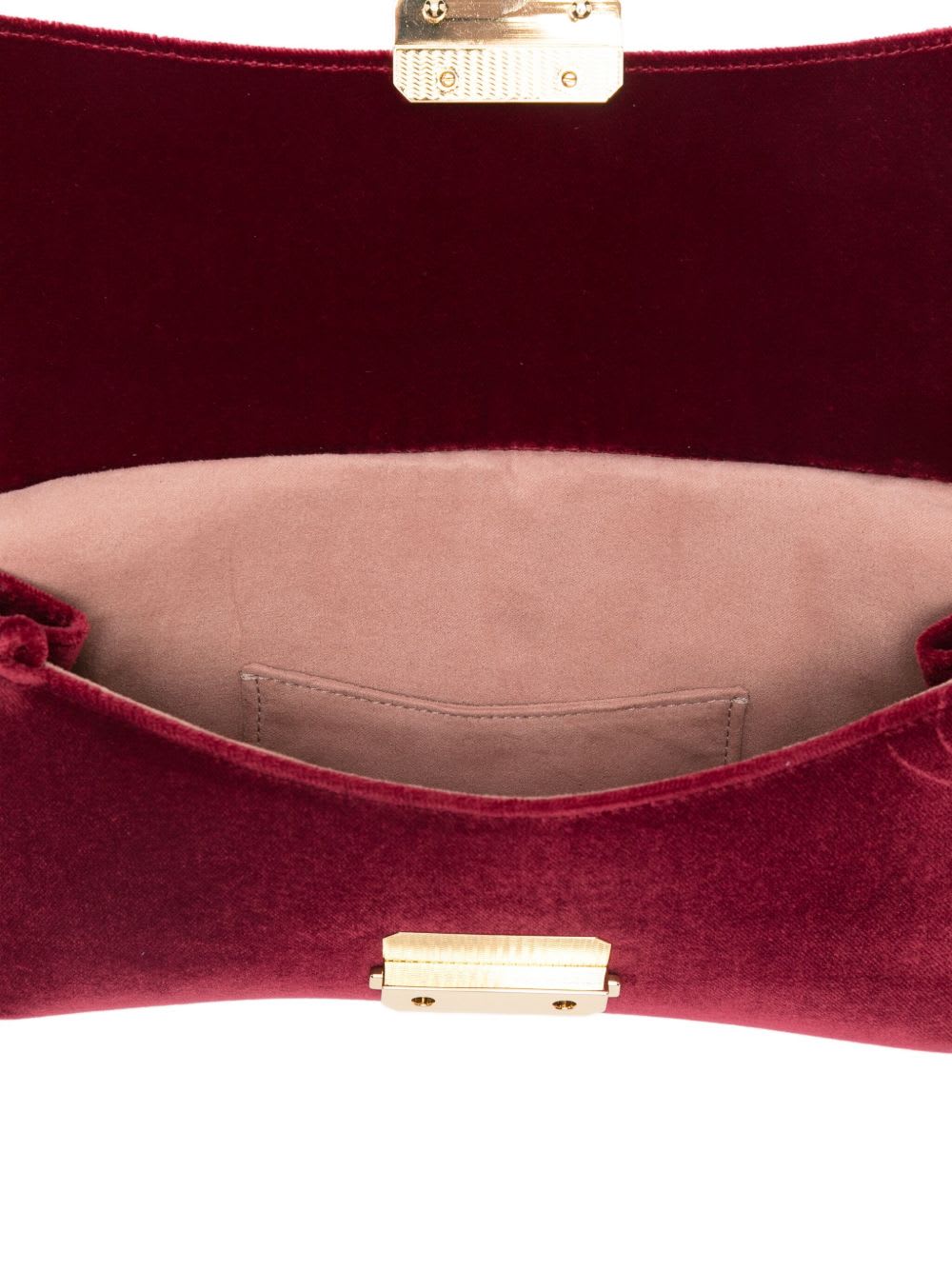 Emporio Armani Maroon Logo Clutch In Burgundy