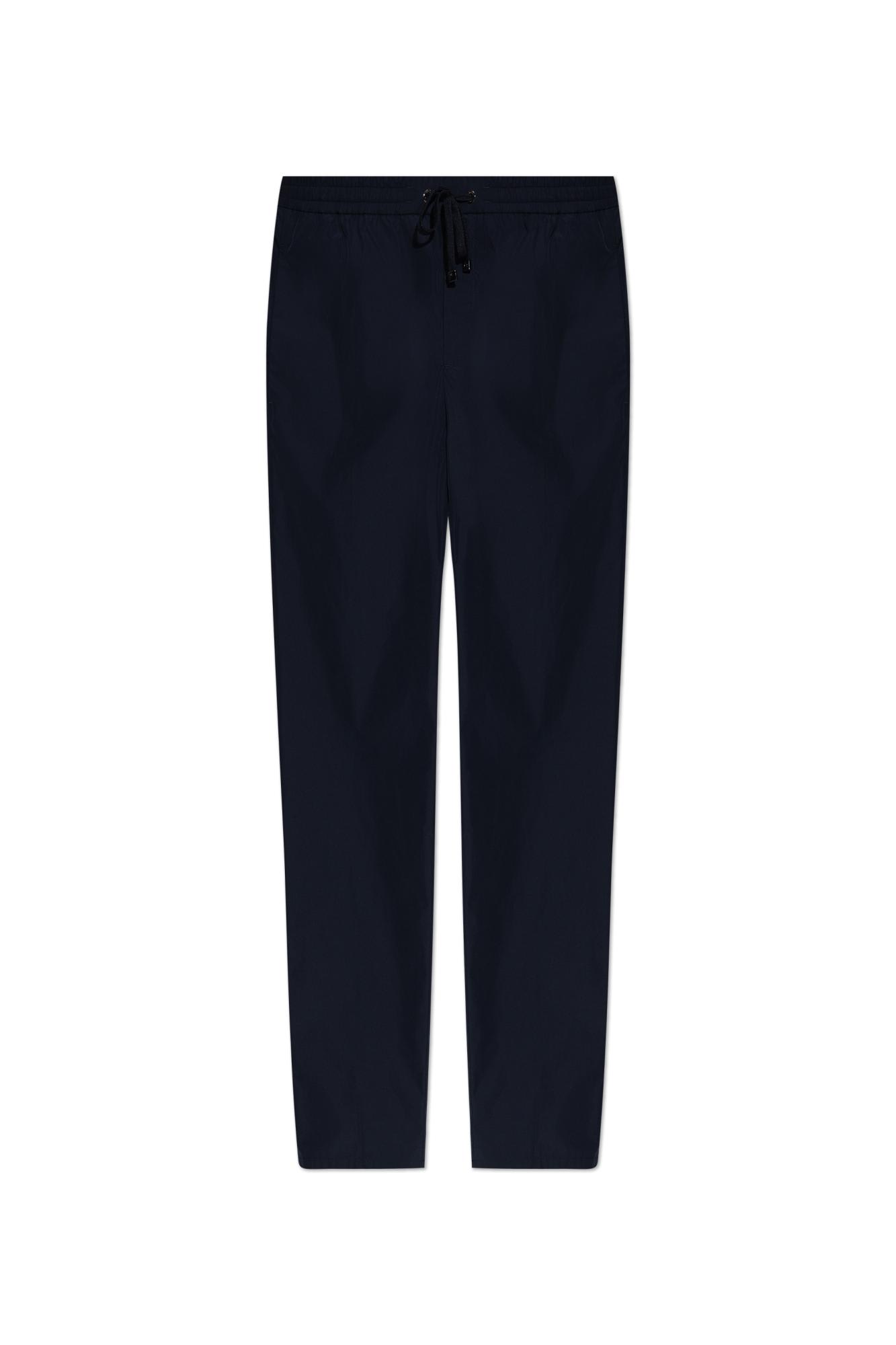 Shop Moncler Loose-fitting Nylon Pants In Navy