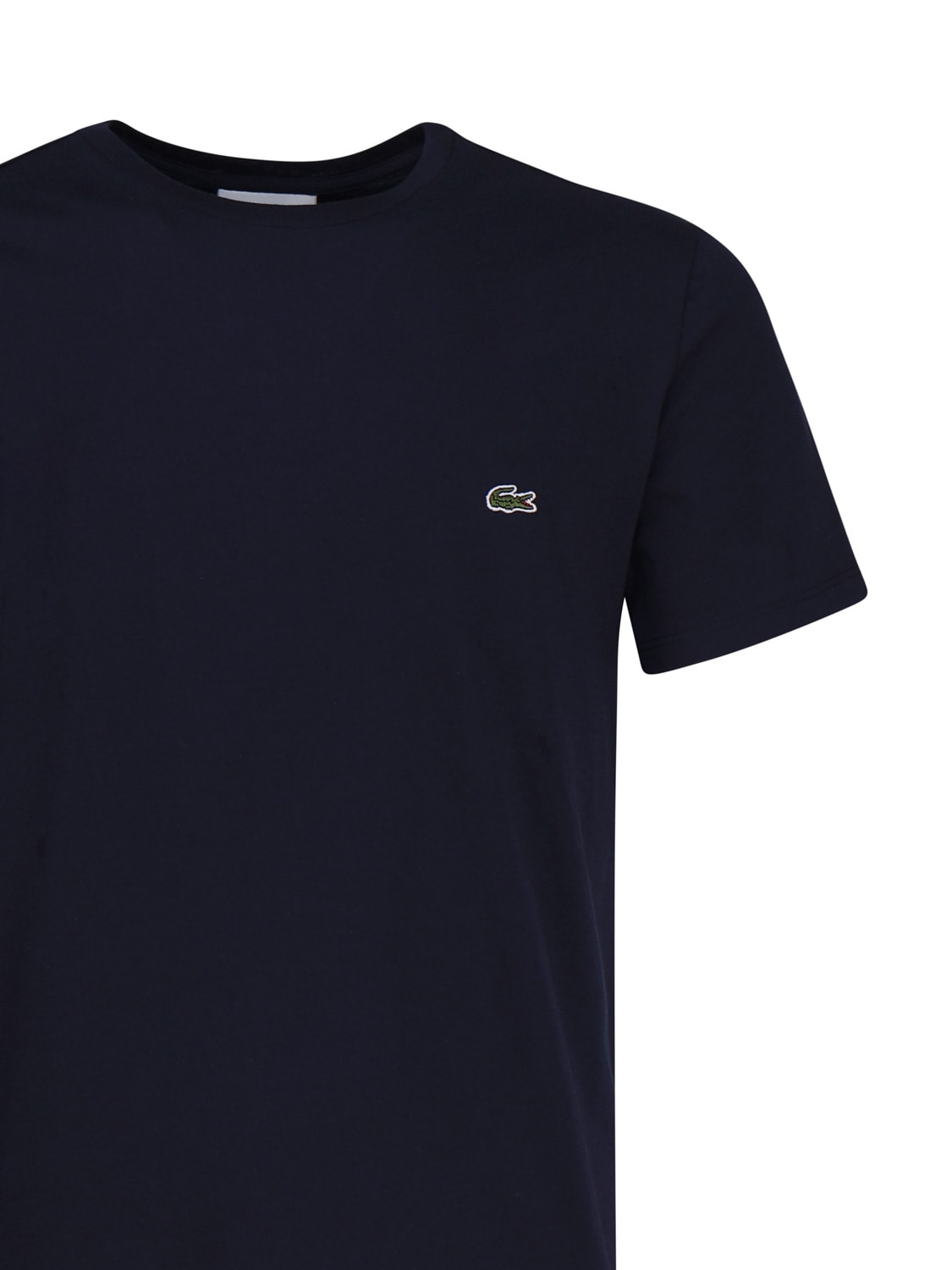 Shop Lacoste Navy Blue T-shirt In Cotton Jersey