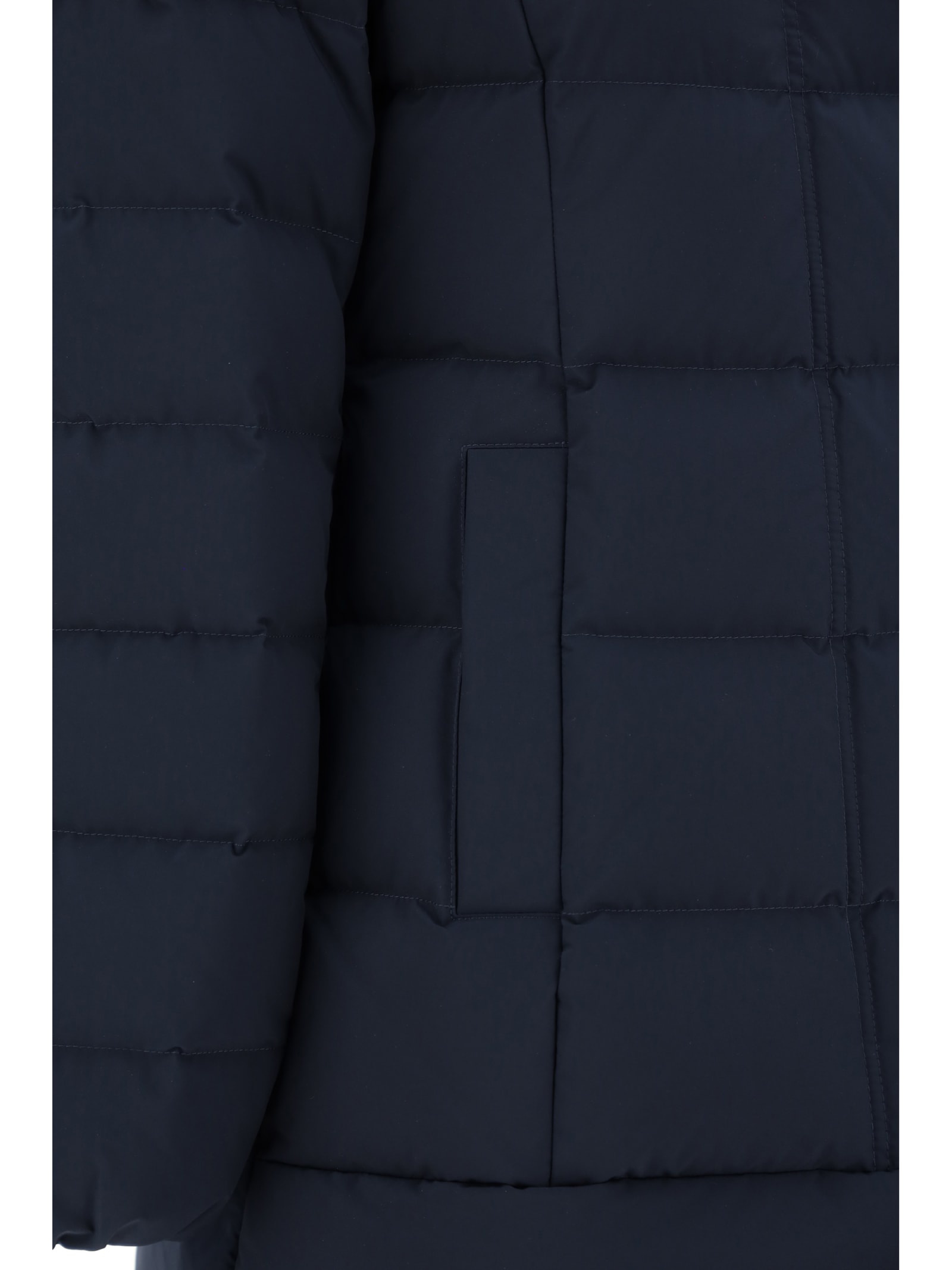 Shop Woolrich Prescott Down Jacket In Melton Blue