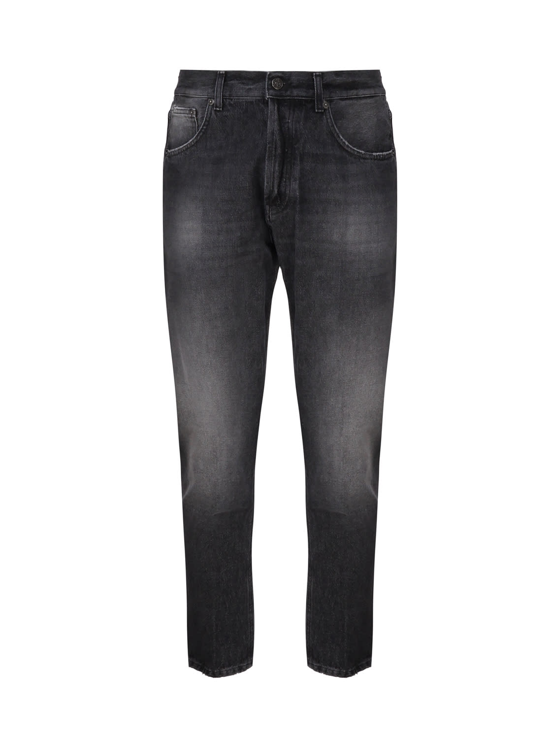 Shop Dondup Denim Cotoon Five Pockets Jeans In Black