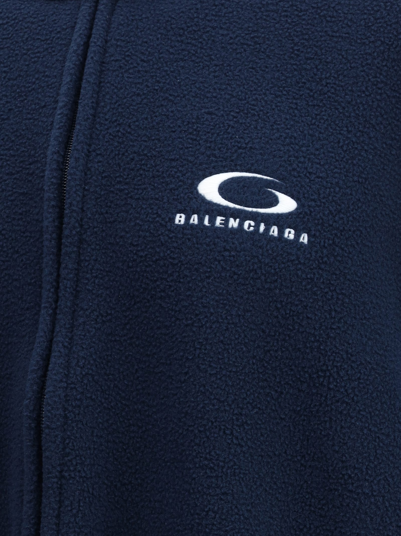 Balenciaga Loop Sports Icon Zip-up Track Jacket In Blue