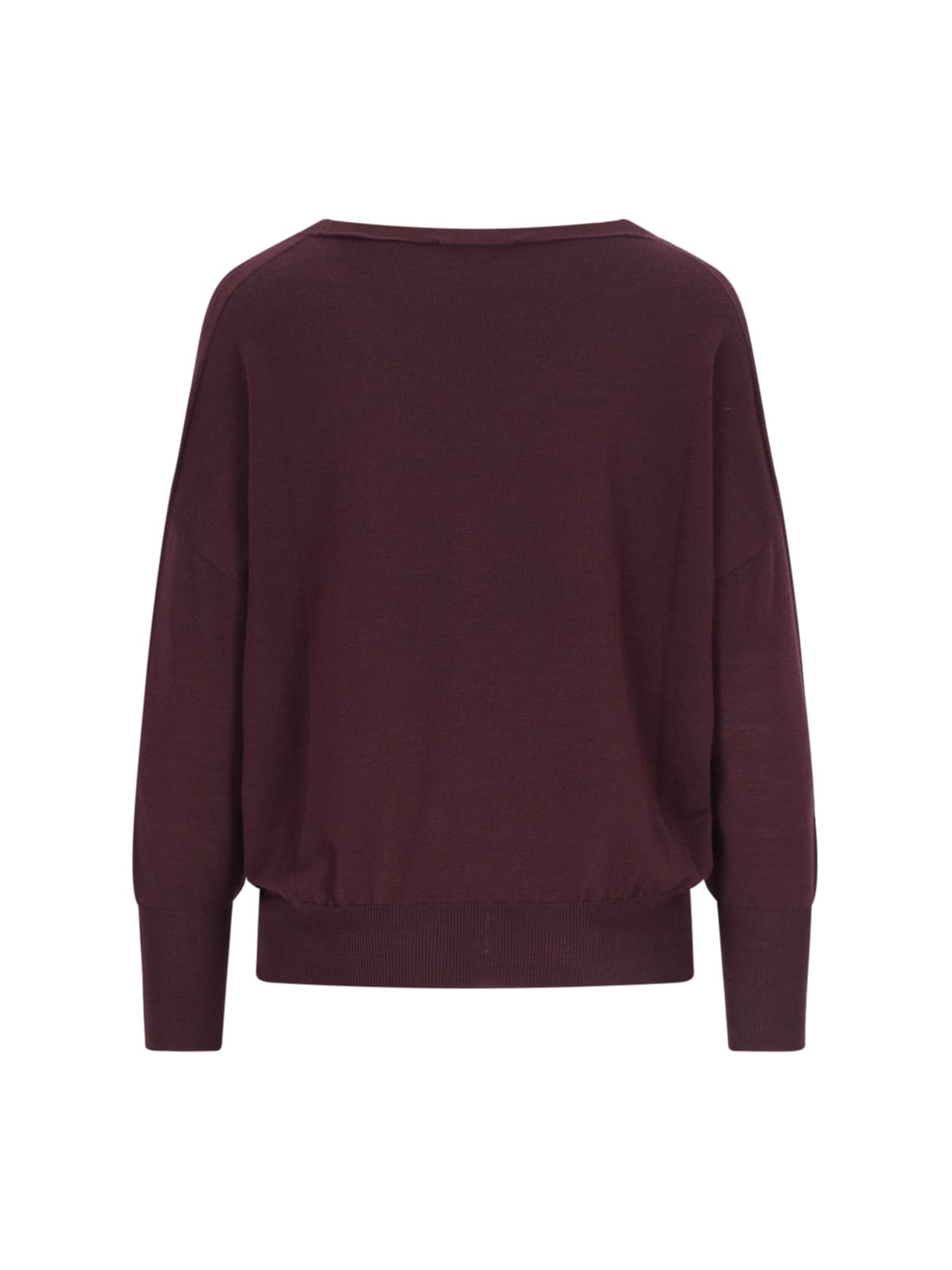 Shop Zanone V-neck Sweater In Purple