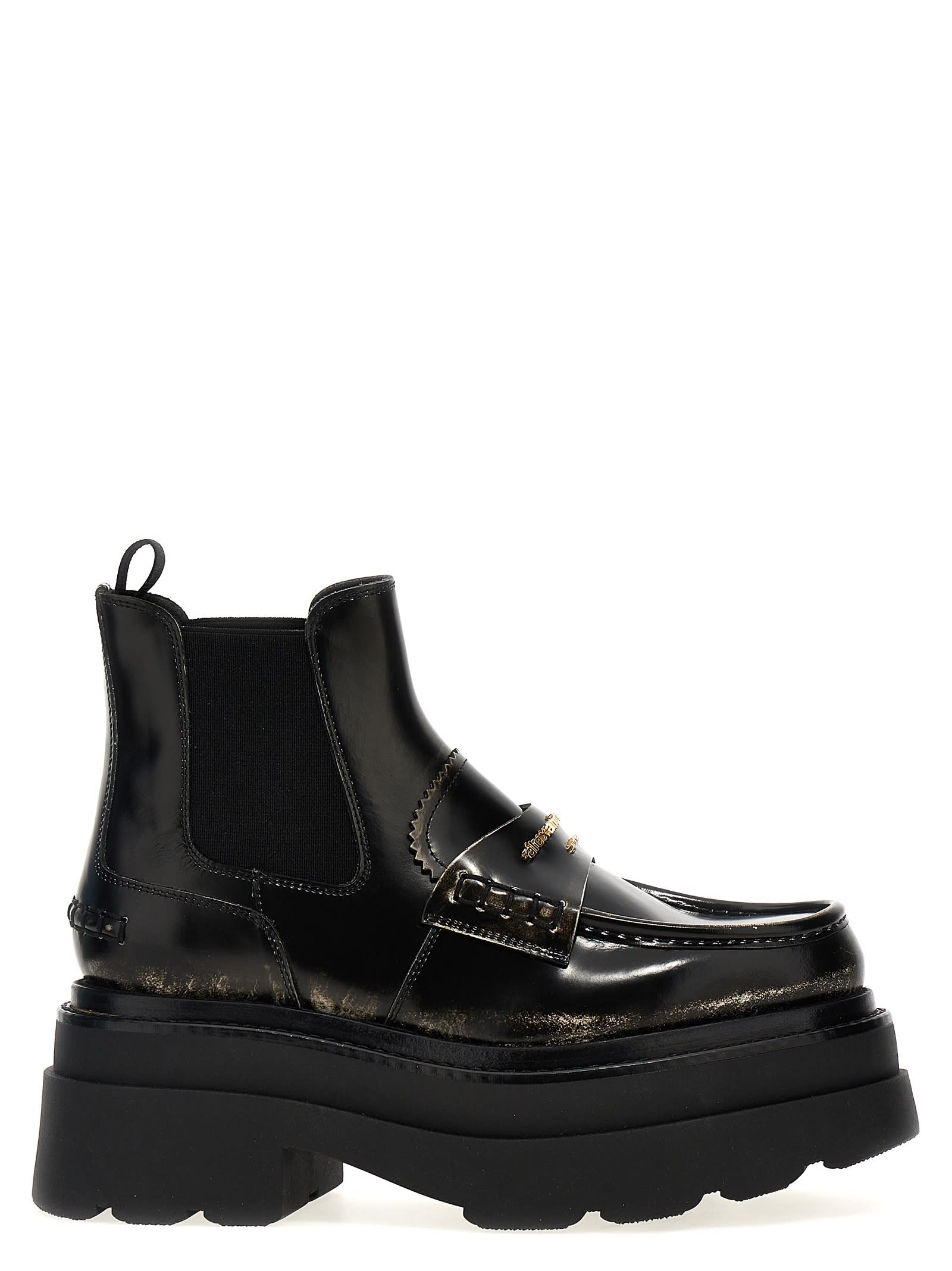 Shop Alexander Wang Carter Ankle Platform Ankle Boots In Black