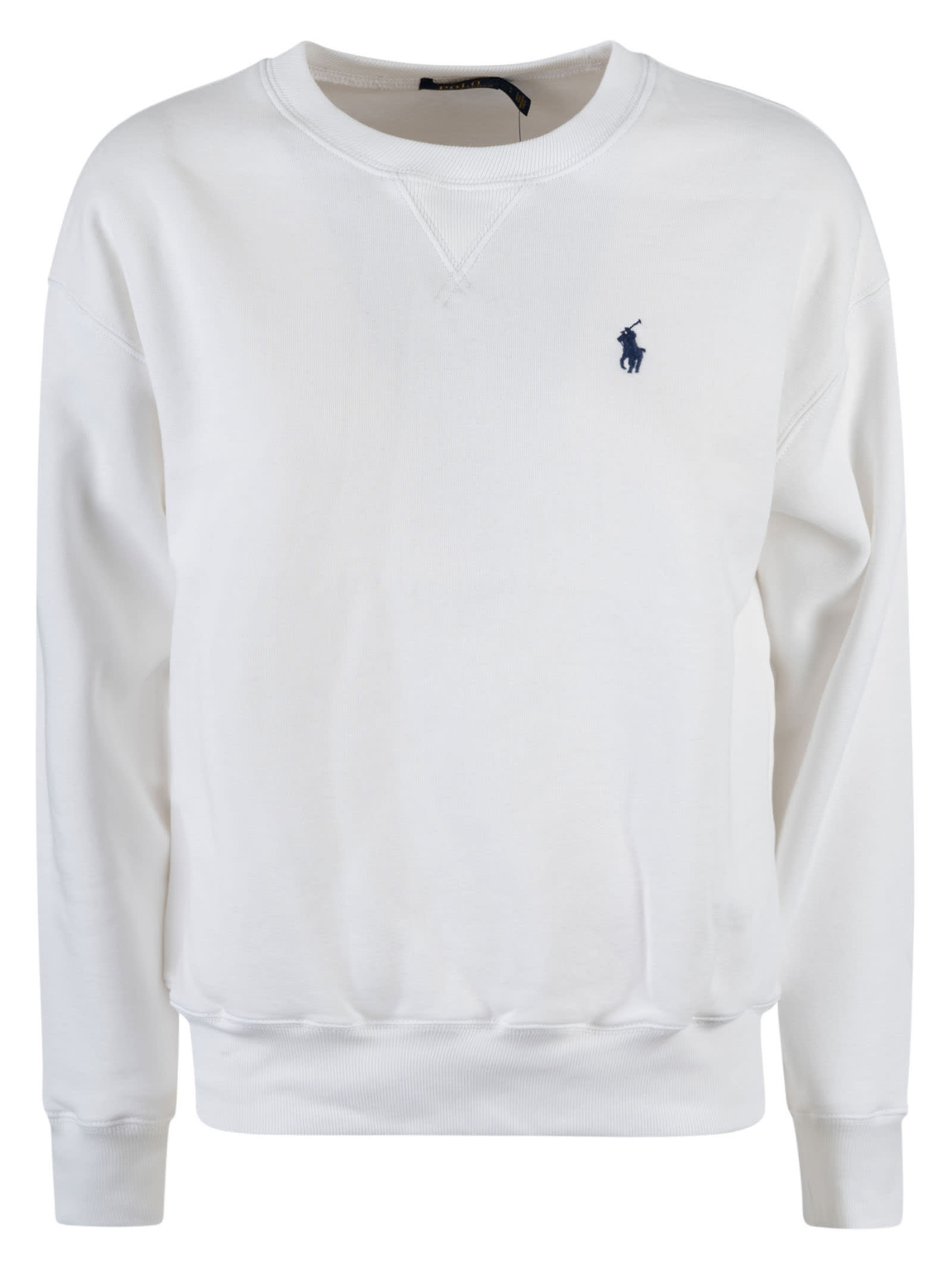 Shop Ralph Lauren Fleece Pullover In White