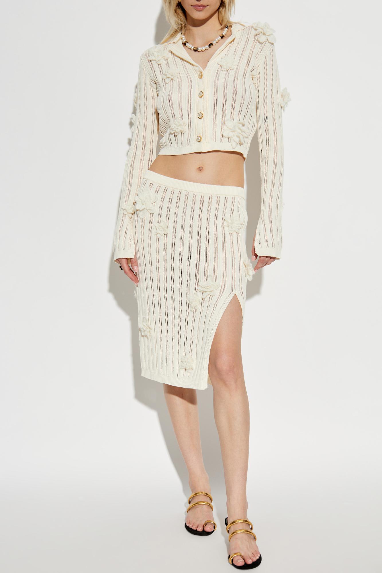 Casablanca White Skirt With Patches