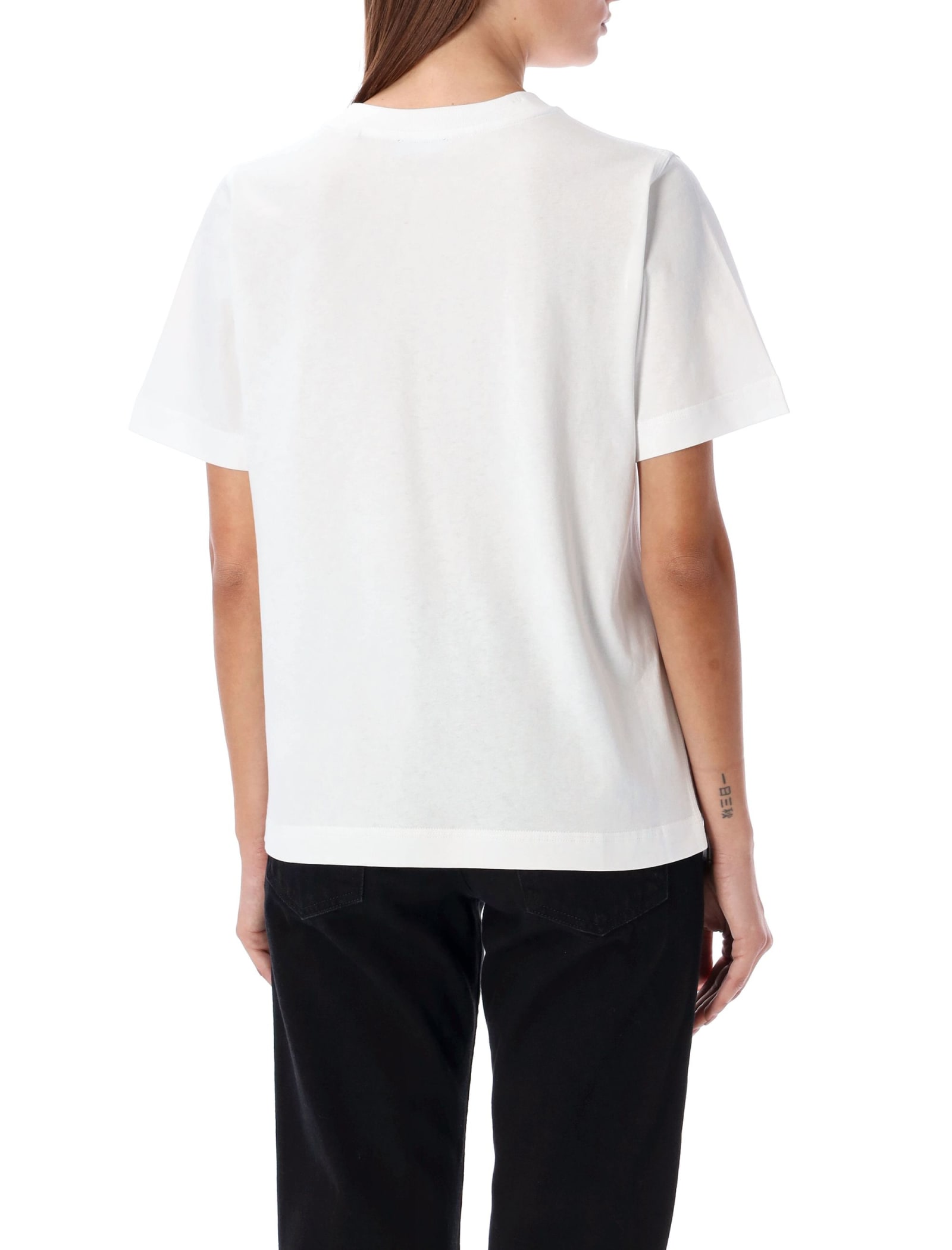Shop Burberry W Ss Ekd T-shirt In White