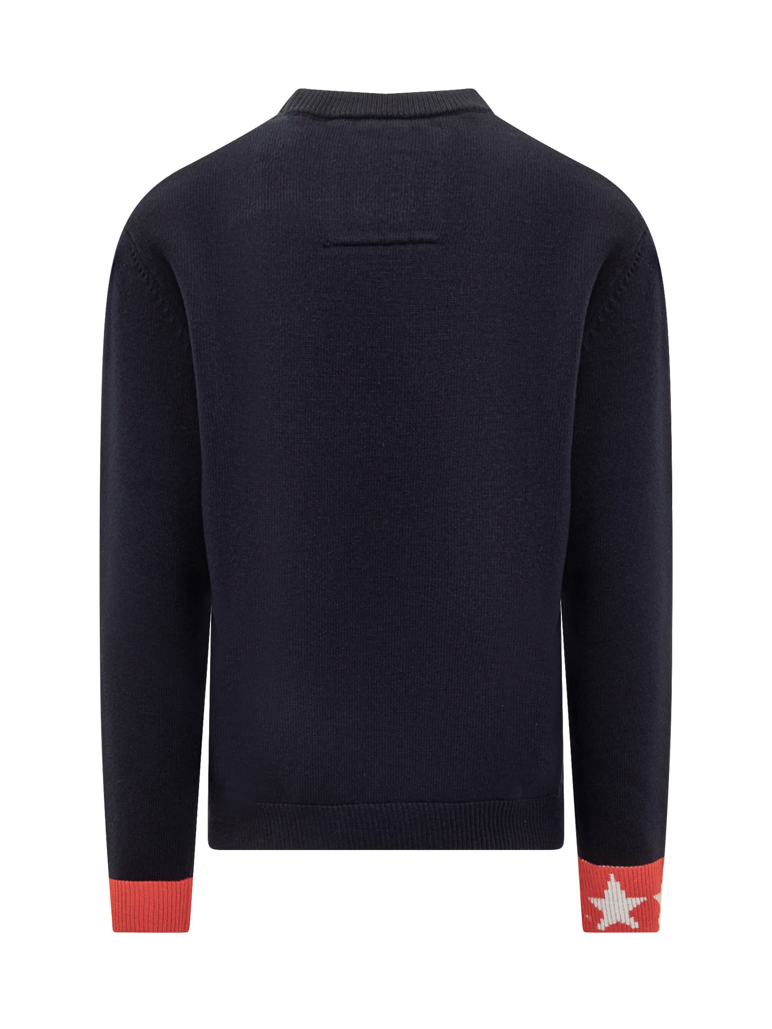 Shop Givenchy Straight Sweater In Navy Red