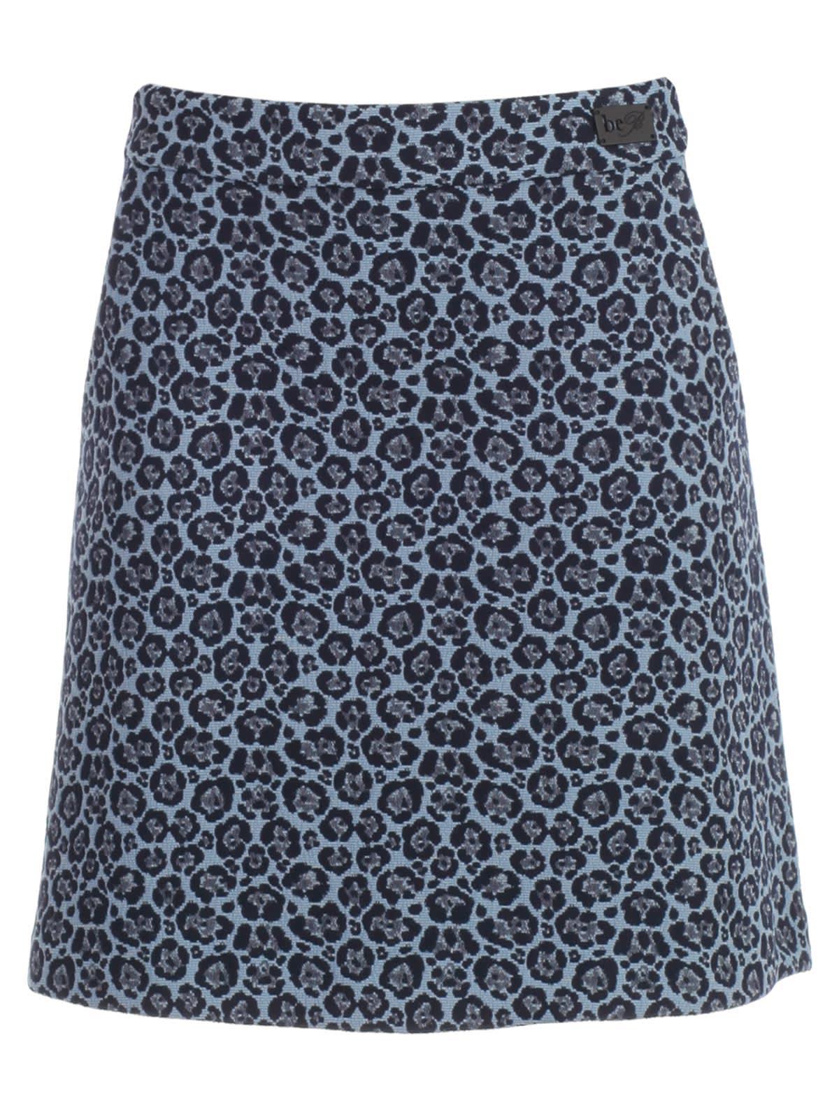 Be Blumarine Skirt A Line Short Jacquard In 116 Celeste | ModeSens