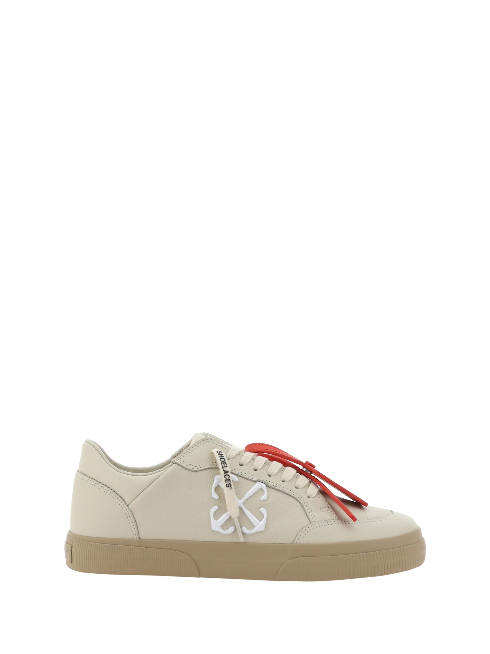 Shop Off-white New Low Vulcanized Sneakers In Beige White