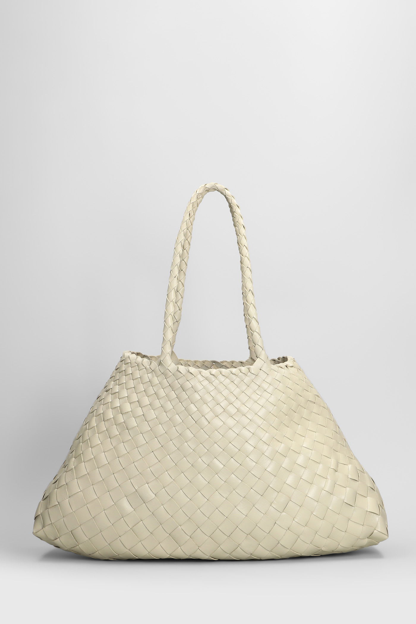 Dragon Diffusion Santa Croce Big Tote In Beige Leather In Sand