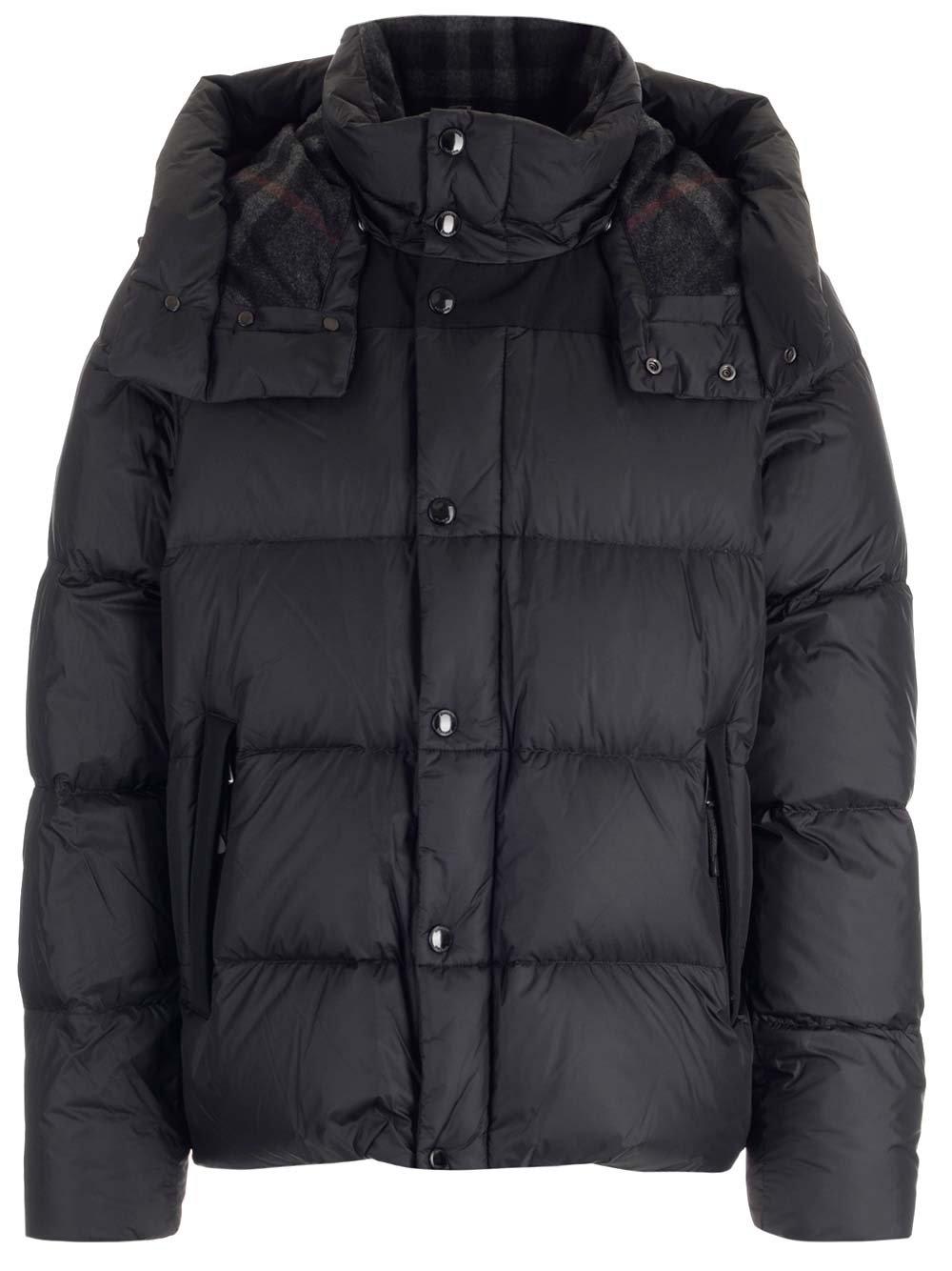 Burberry Logo Patch Hooded Puffer Jacket