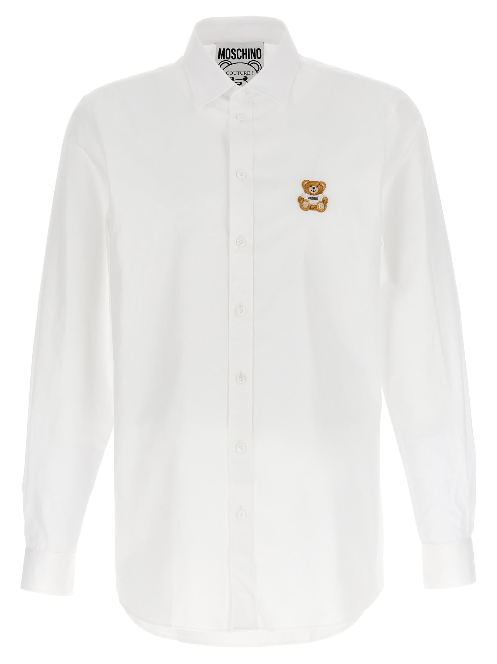 Shop Moschino Teddy Shirt In White