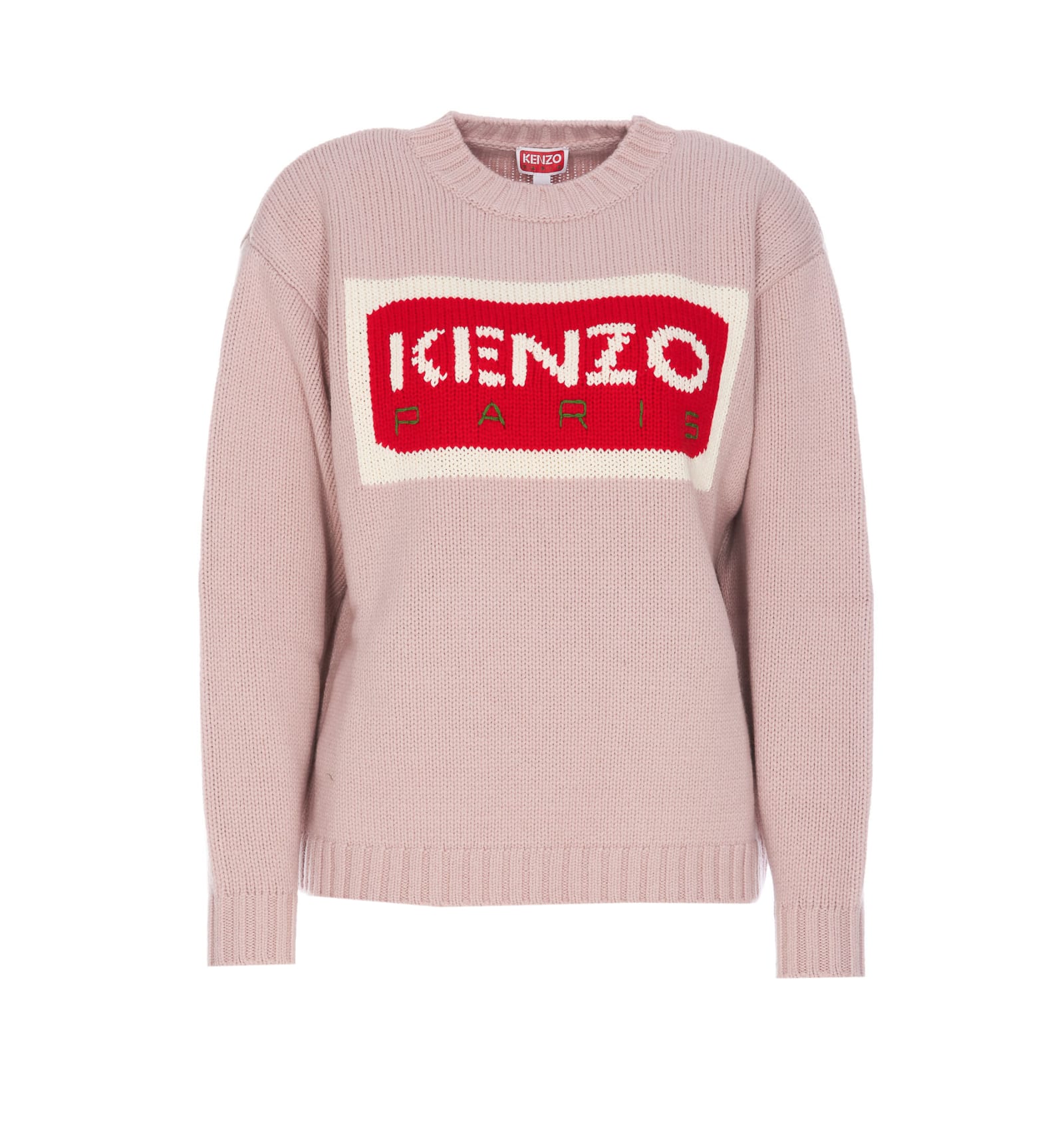 Kenzo Paris Loose Sweater In Faded Pink