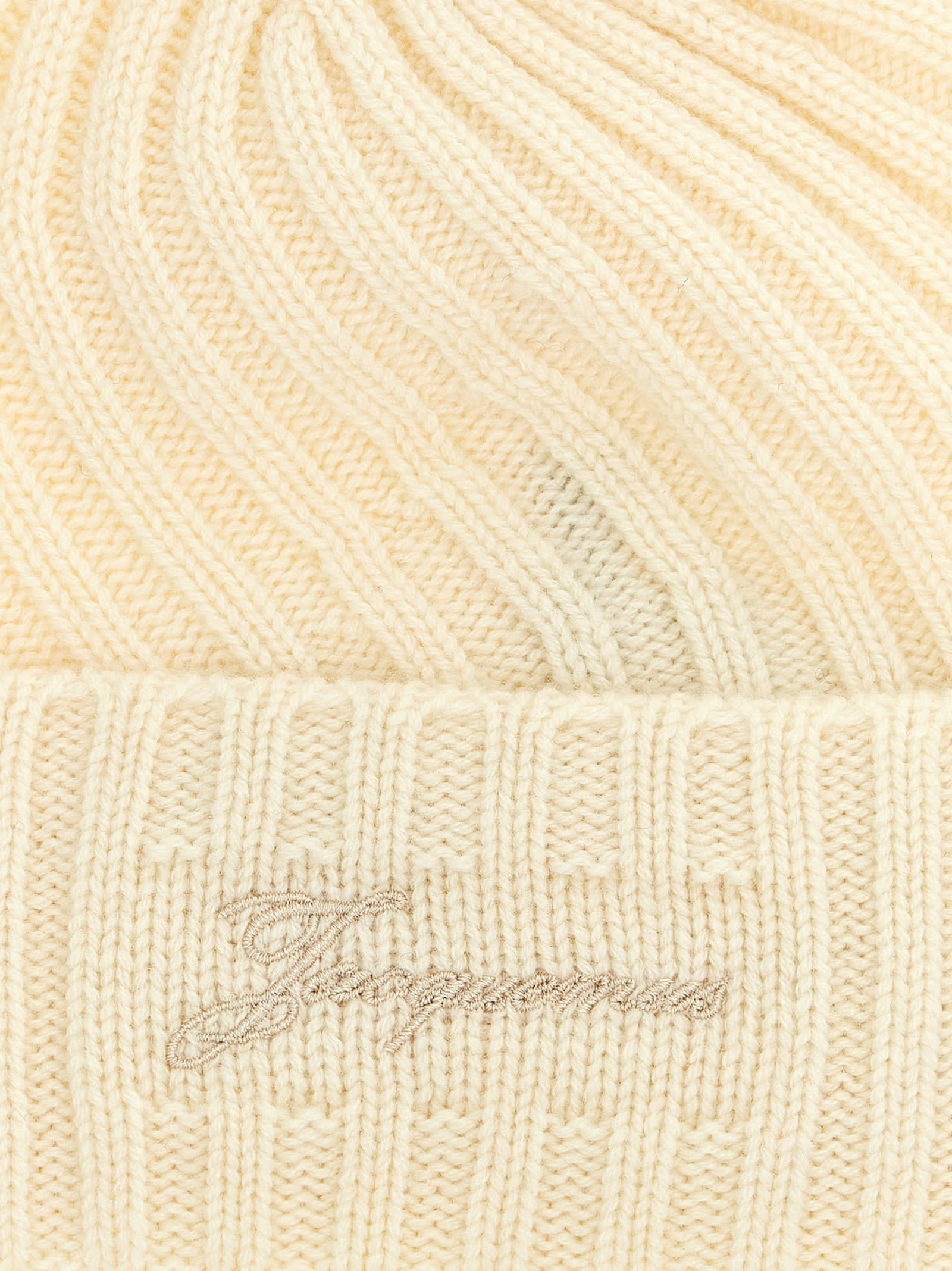 Jacquemus Off White Le Bonnet Tourni Beanie Cap In Neutral