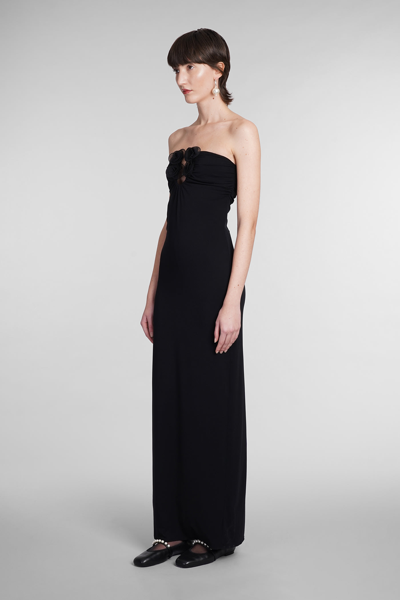 Shop Magda Butrym Dress In Black Polyamide