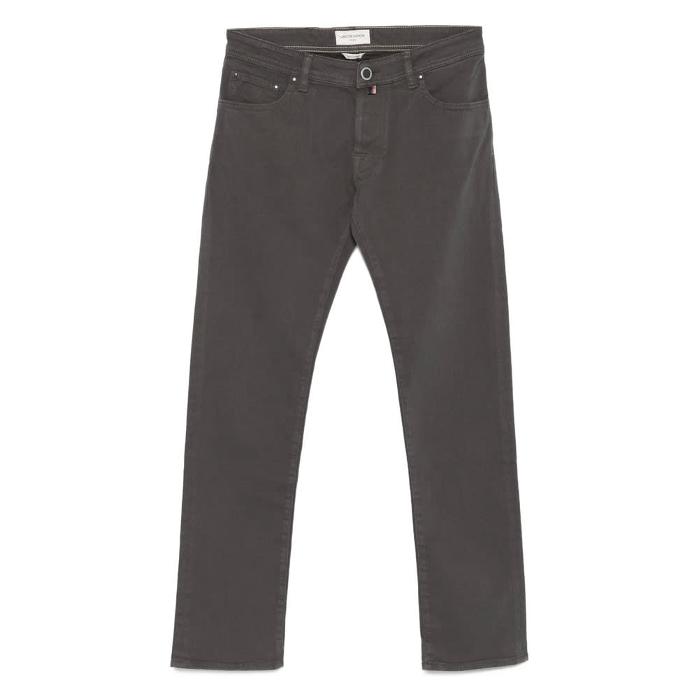 Jacob Cohen Button-fly Five-pocket Trousers In Gray