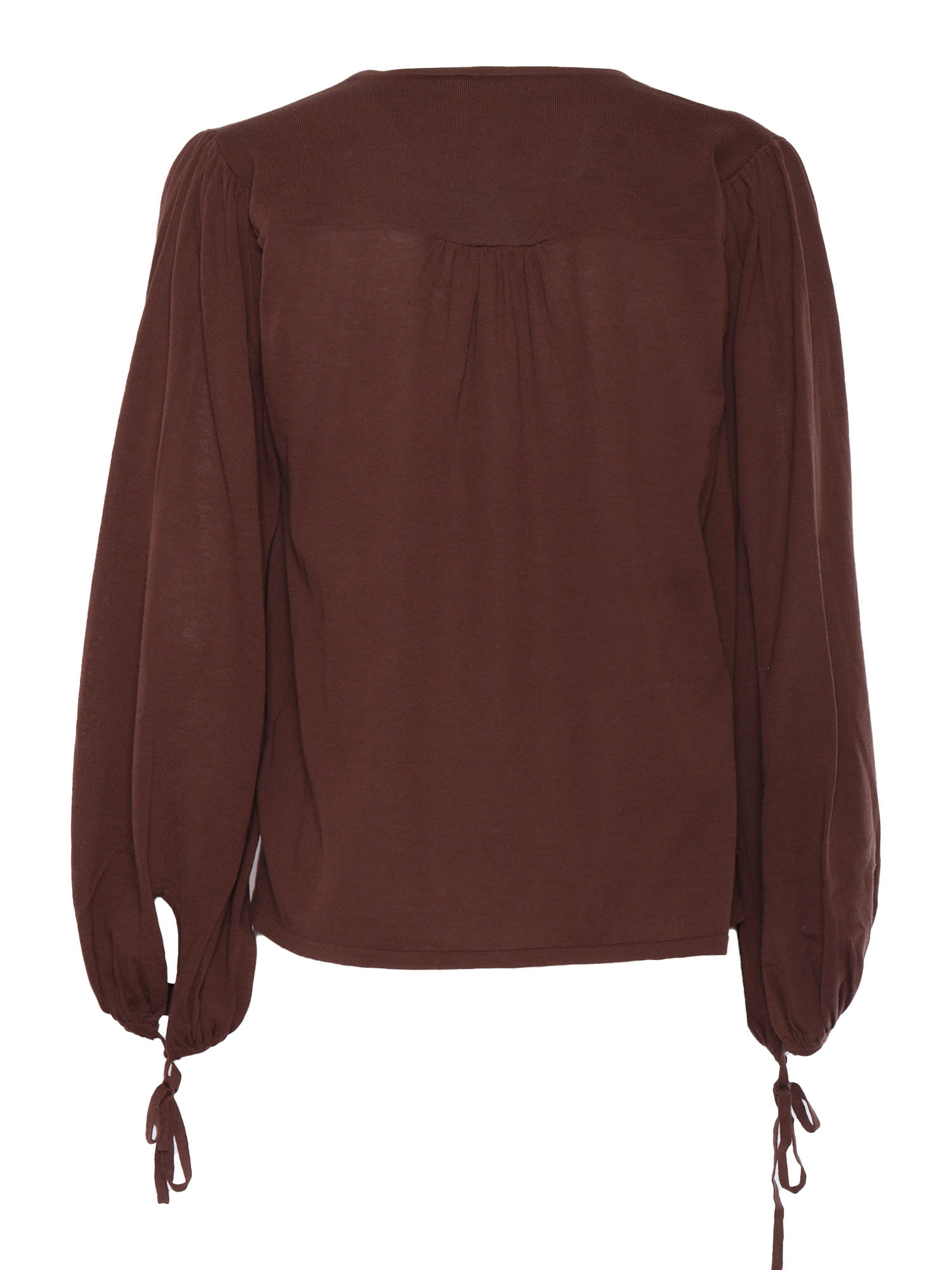 Ballantyne Relaxed-fit Blouse With Adjustable Gathered Cuffs