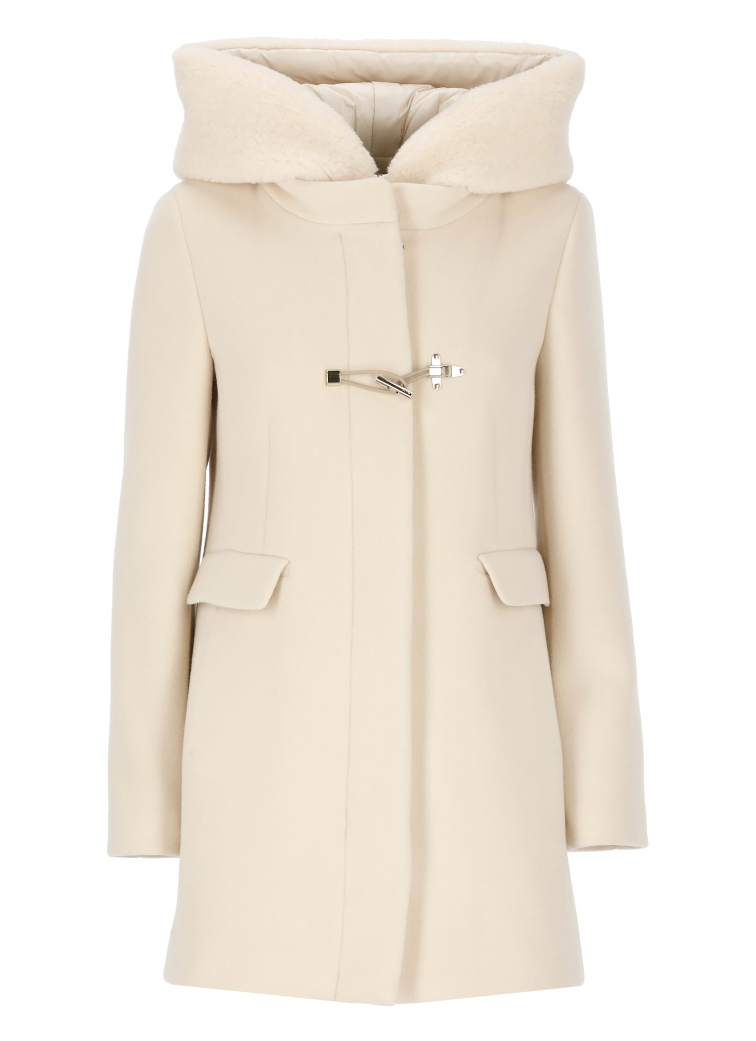 Shop Fay Toggle Coat In Beige