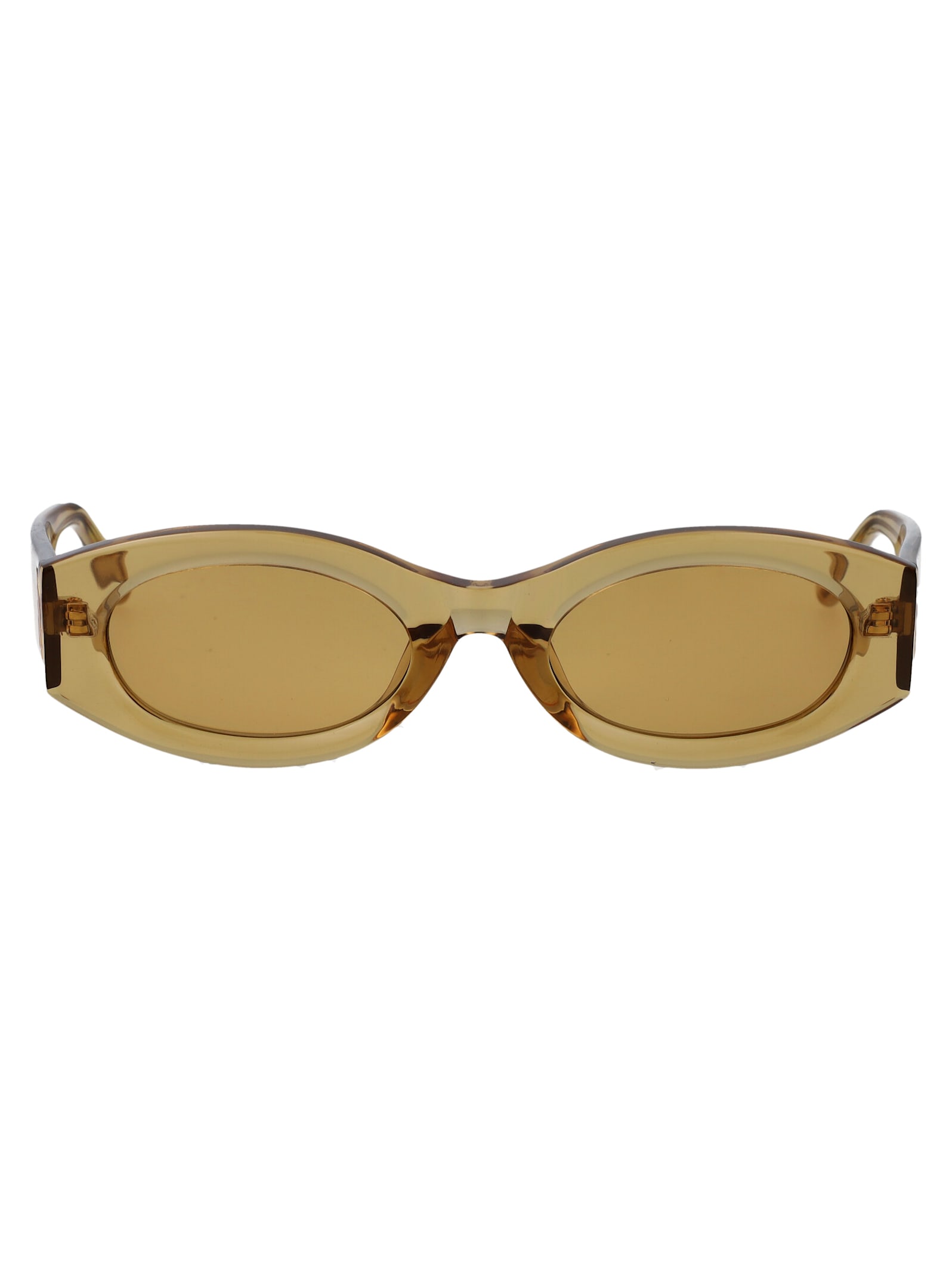 Attico Berta Sunglasses In Sand/gold/sand