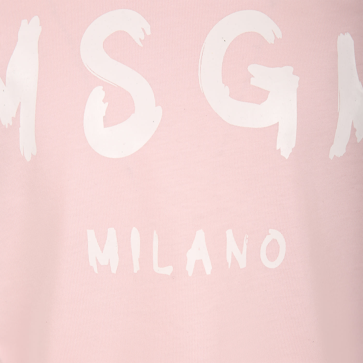 Shop Msgm Pink T-shirt For Girl With Logo In Rosa
