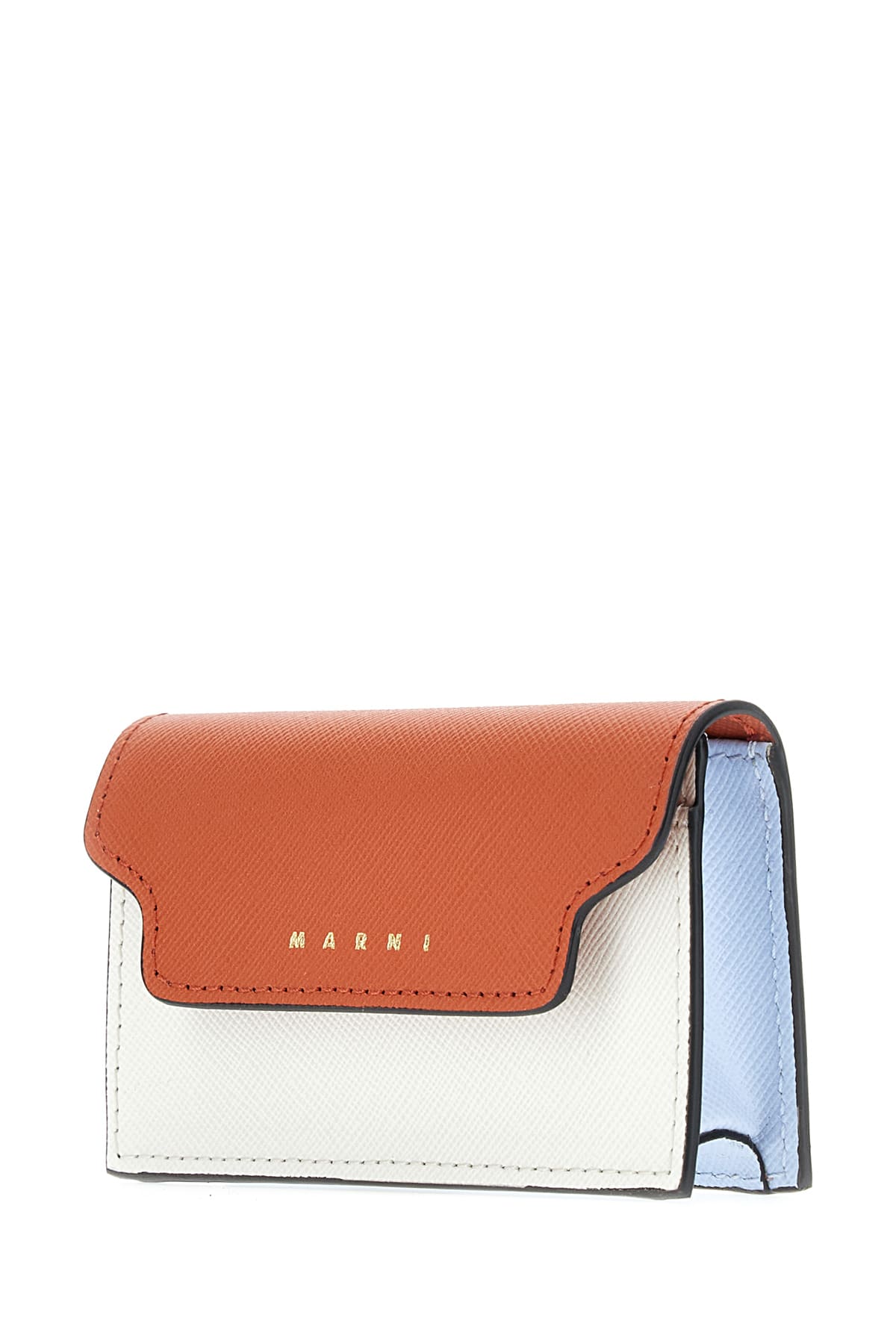 Shop Marni Multicolor Leather Card Holder In Z678n