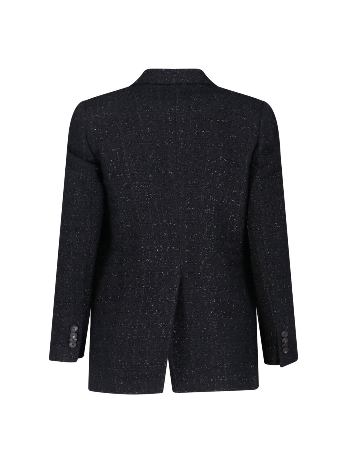 Tagliatore Tailored Black Jacket With Notched Lapel And Textured Fabric In Black