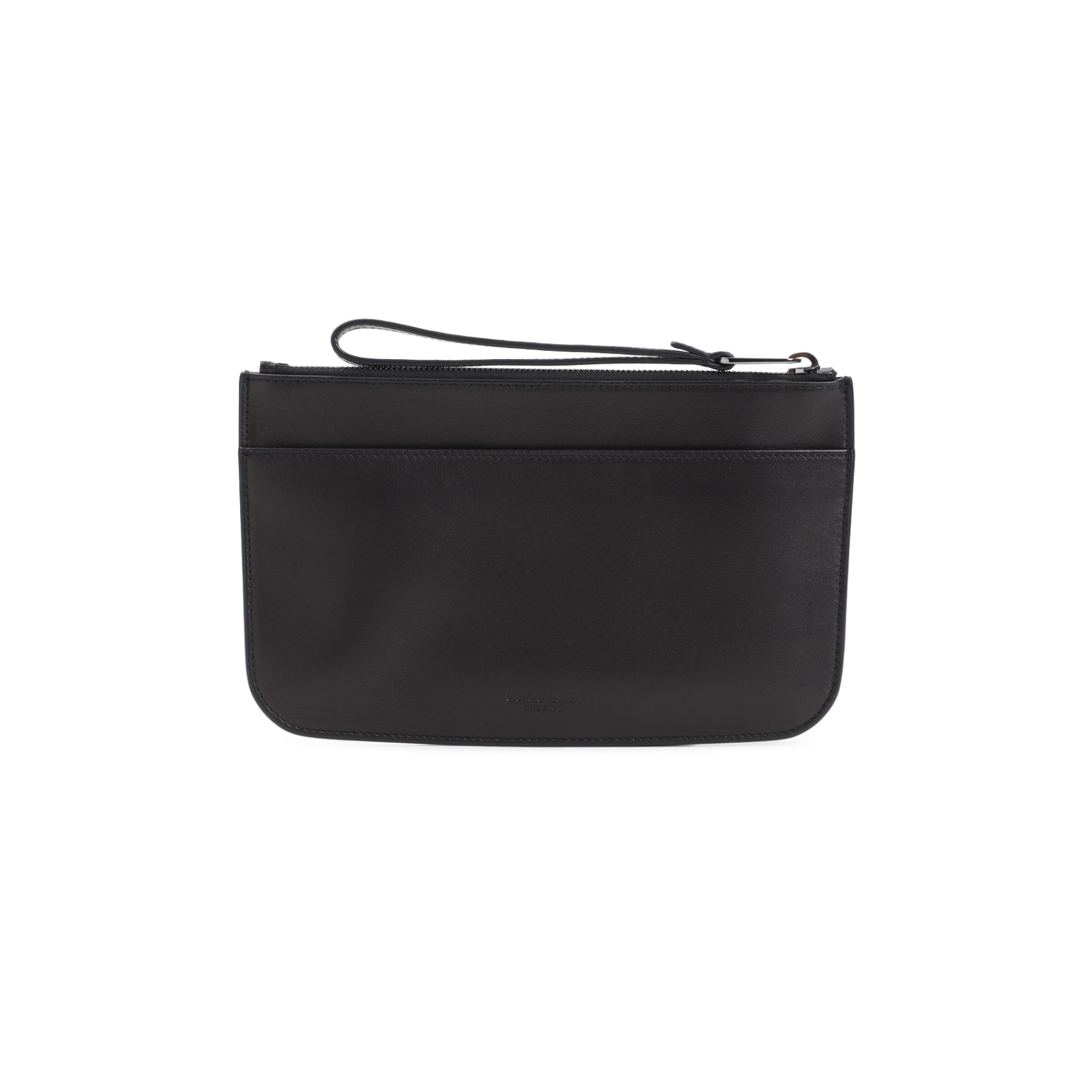 Shop Giorgio Armani Pouch In Nero