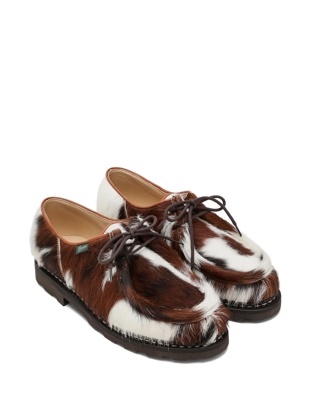Paraboot Michael Derby Shoes In Pony Hair In Brown