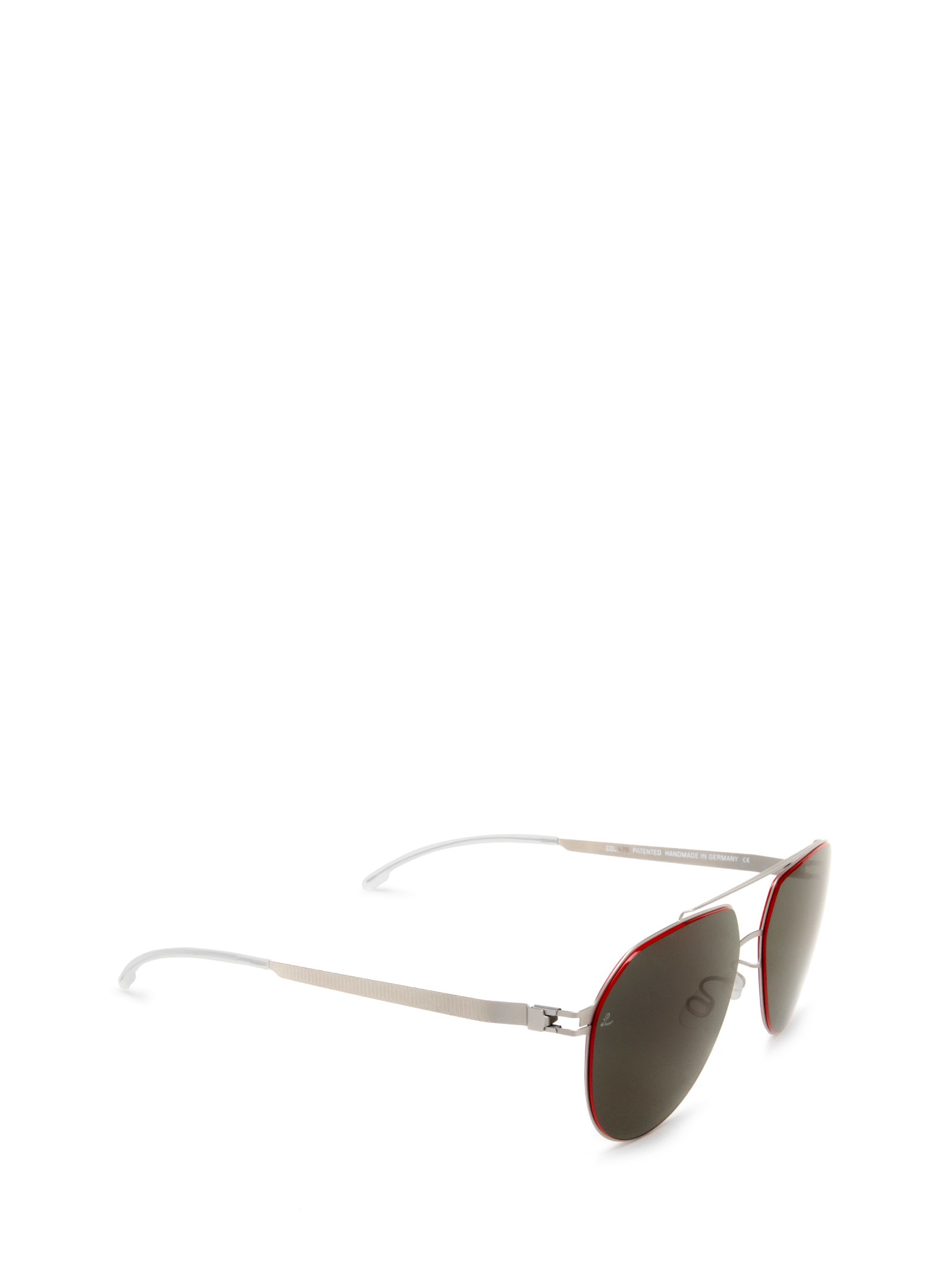 Shop Mykita Ml13 Sun Matte Silver Sunglasses