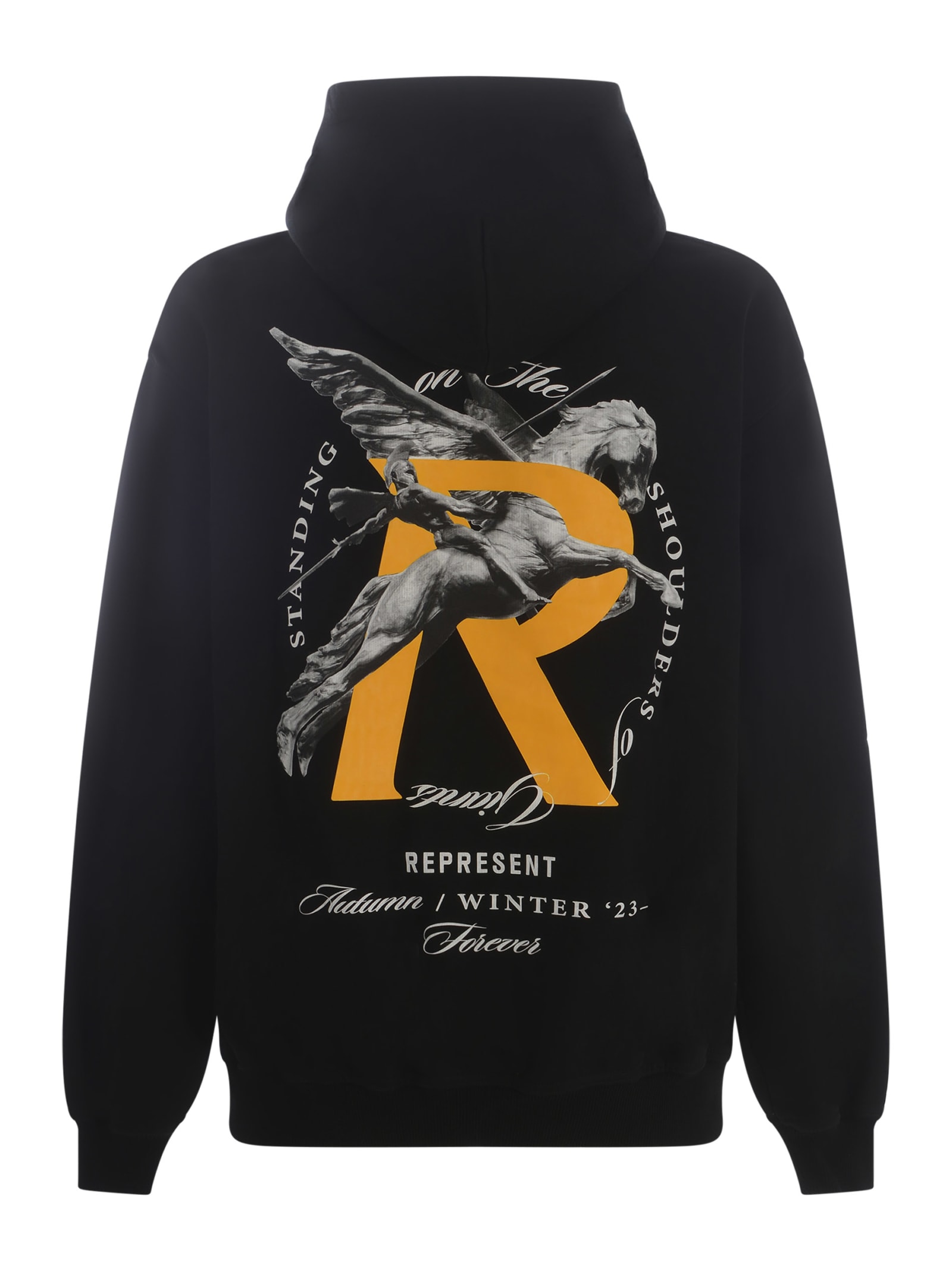 Shop Represent Hooded Sweatshirt  Giants In Cotton In Black