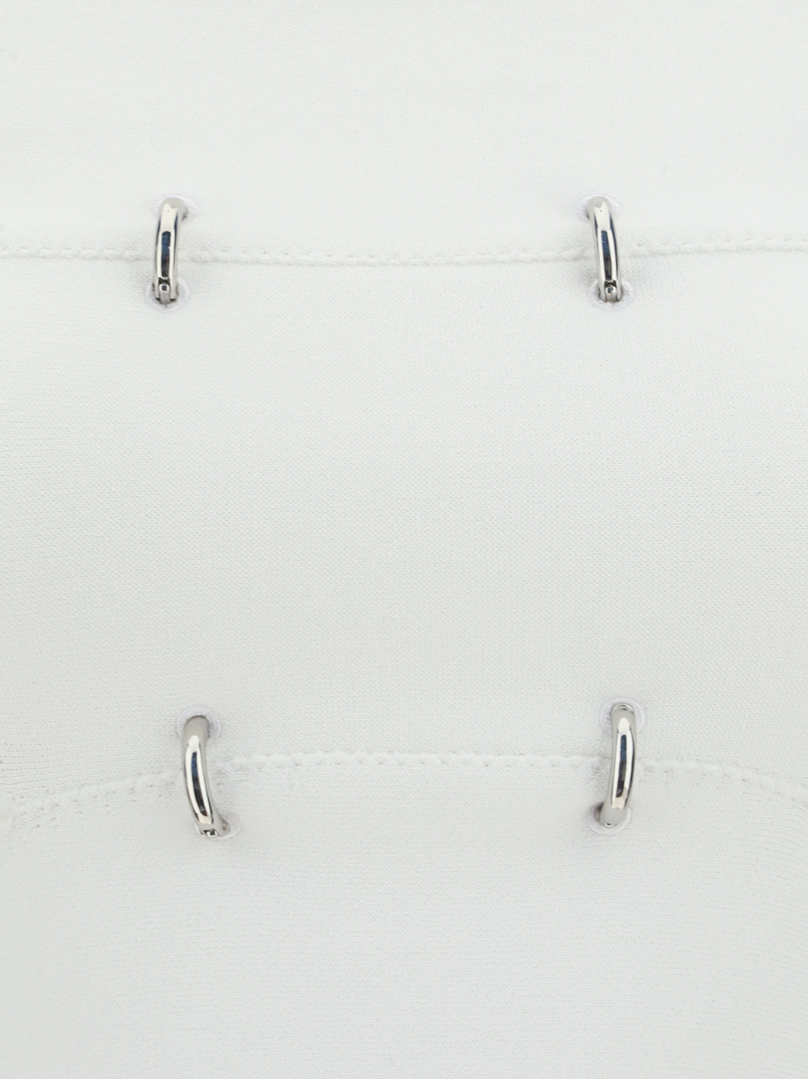 Alexander Mcqueen Top With Cut-out Details And Bare Shoulders In Optic White