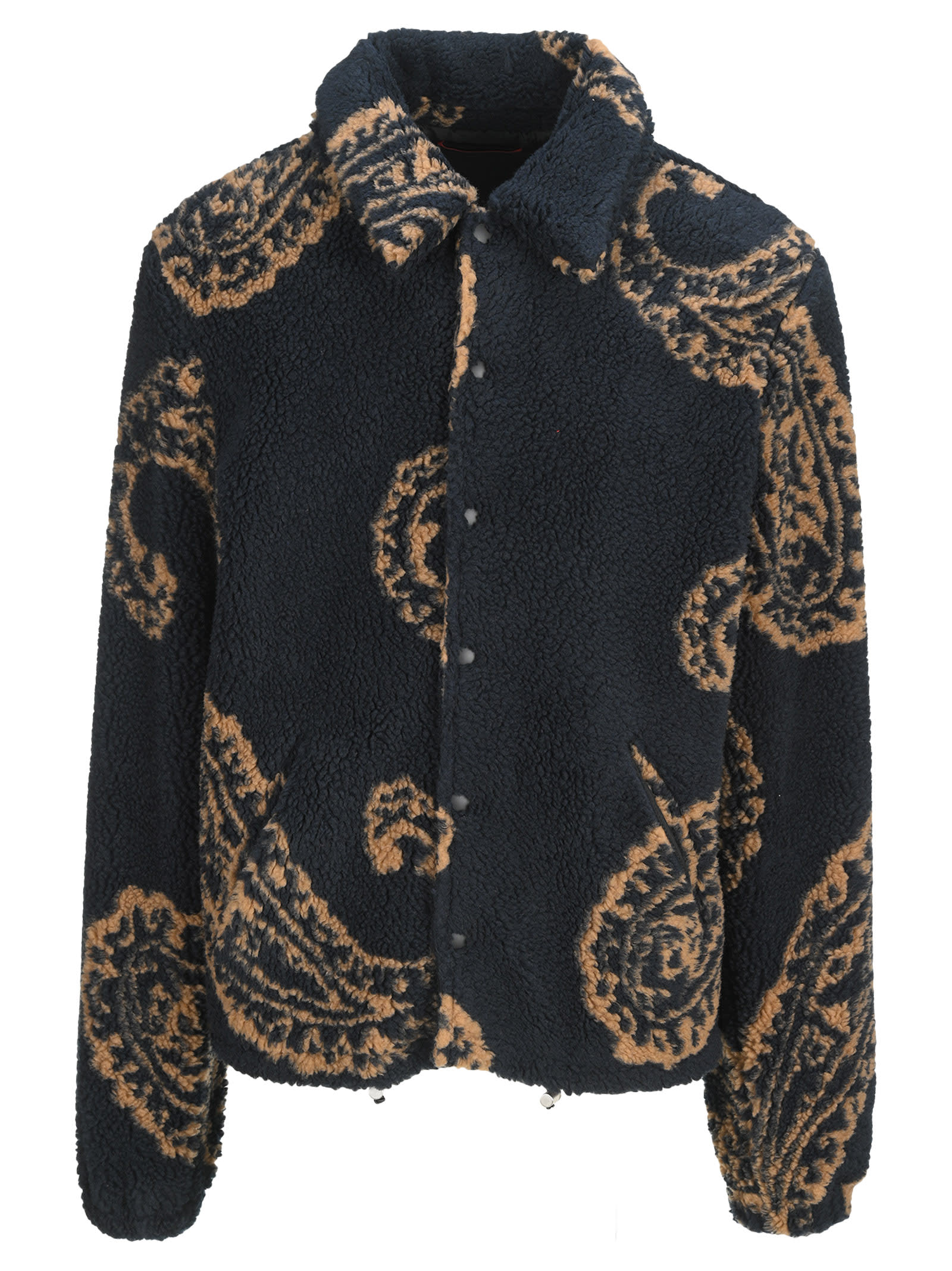 FourTwoFour on Fairfax 424 Paisley-print Faux-shearling Jacket