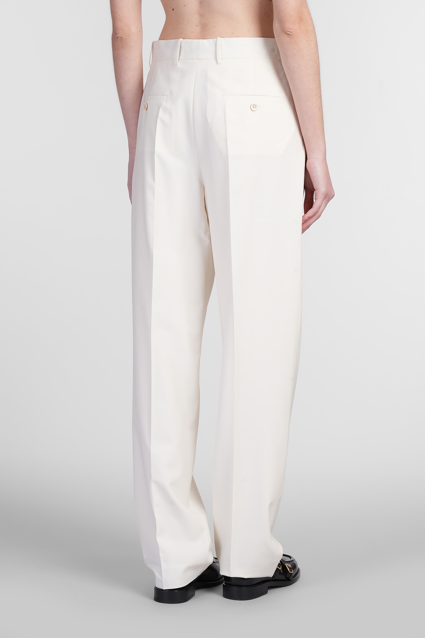 Marni Pants In Beige Wool In Beige