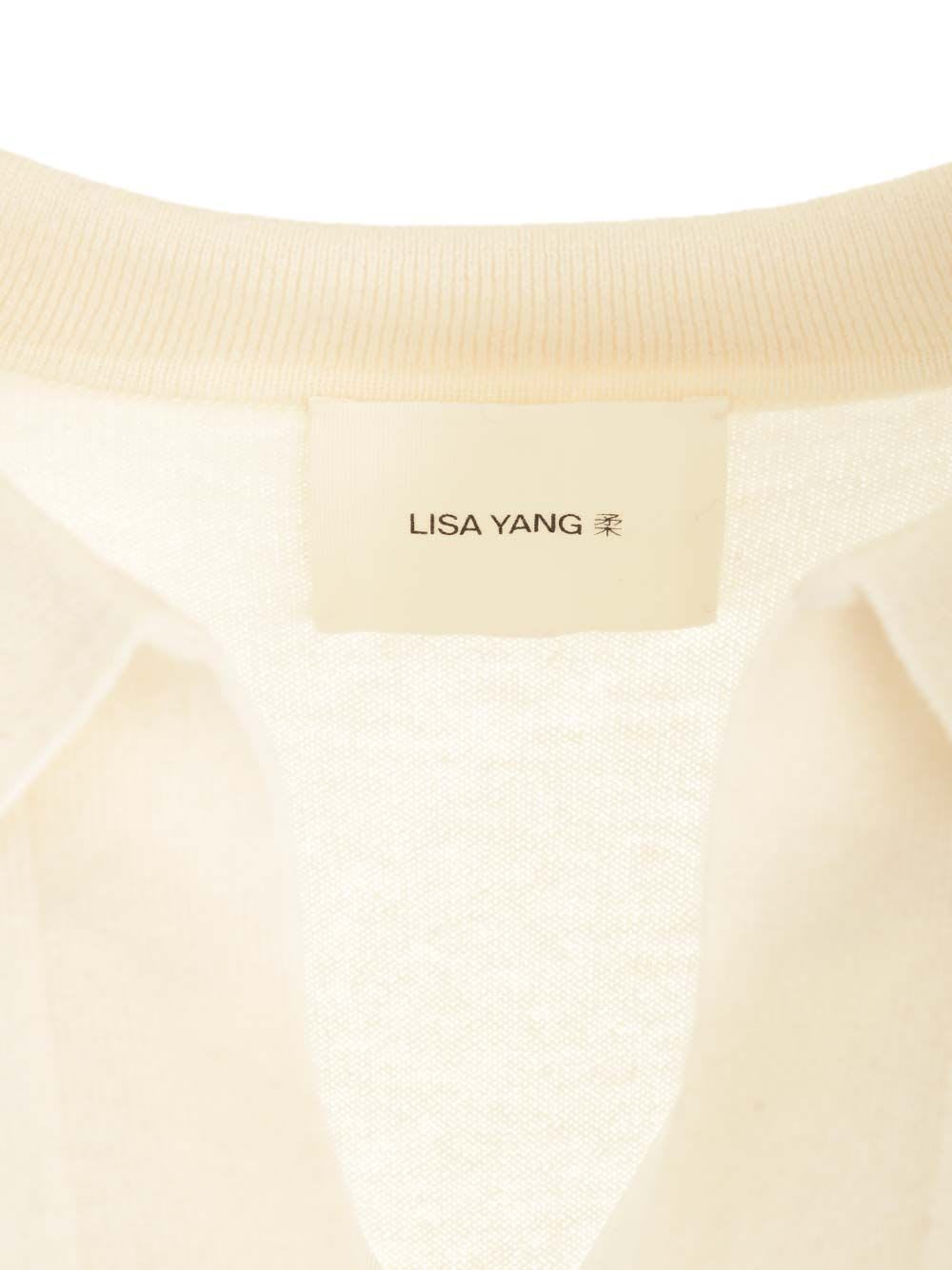 Lisa Yang Josefine Cream Sweater In White