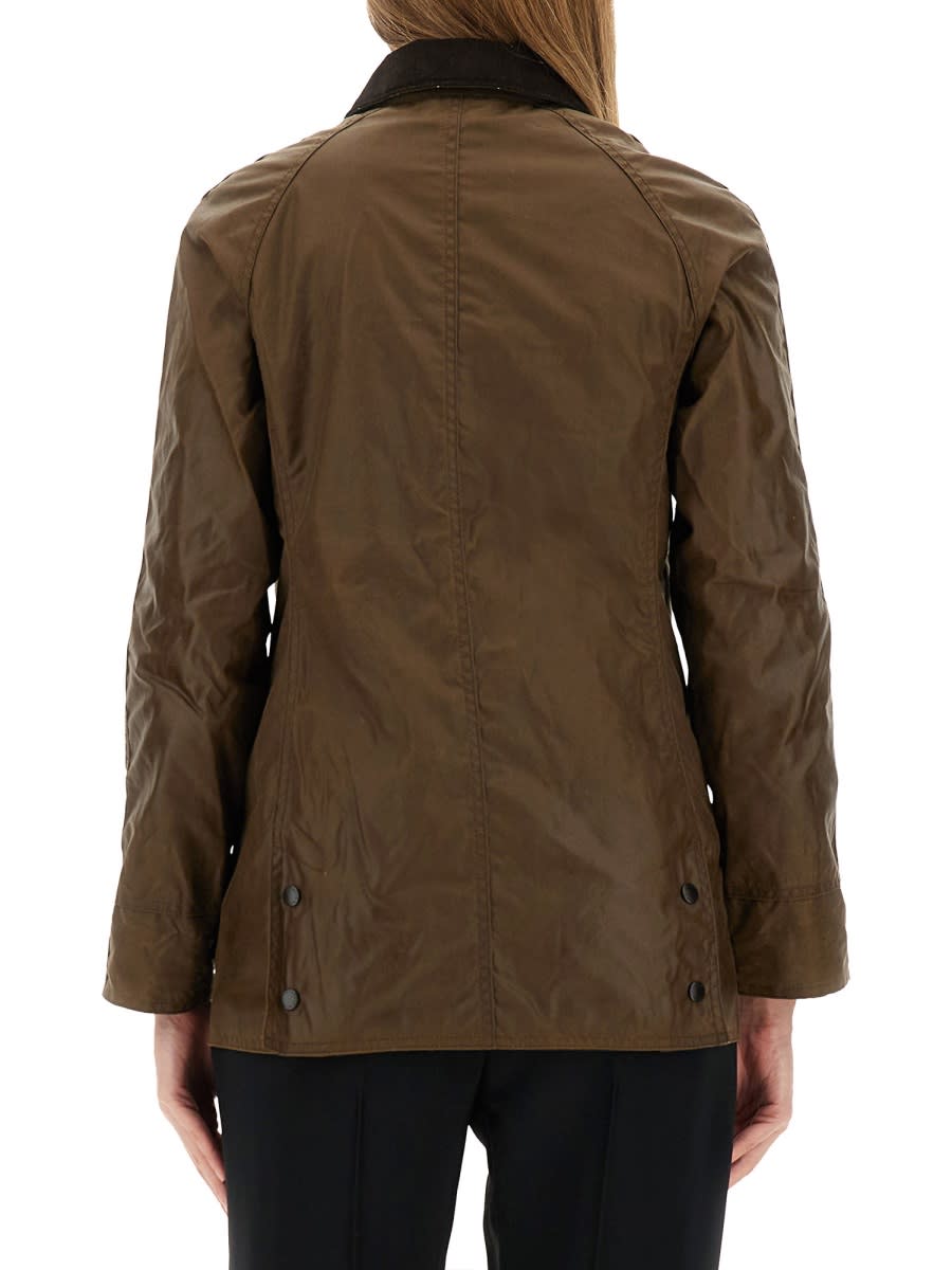 Barbour Waxed Jacket Beandell In Brown