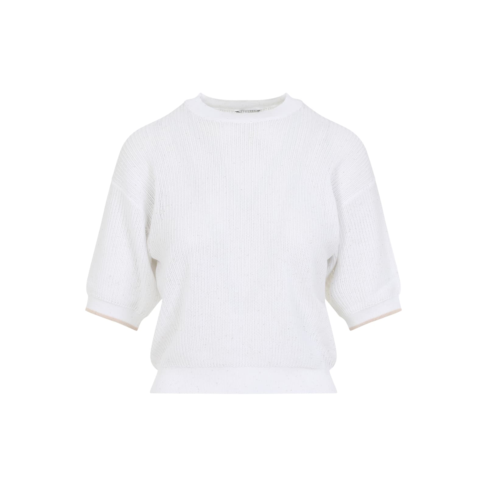 Shop Peserico Tricot Sweater In Bianco