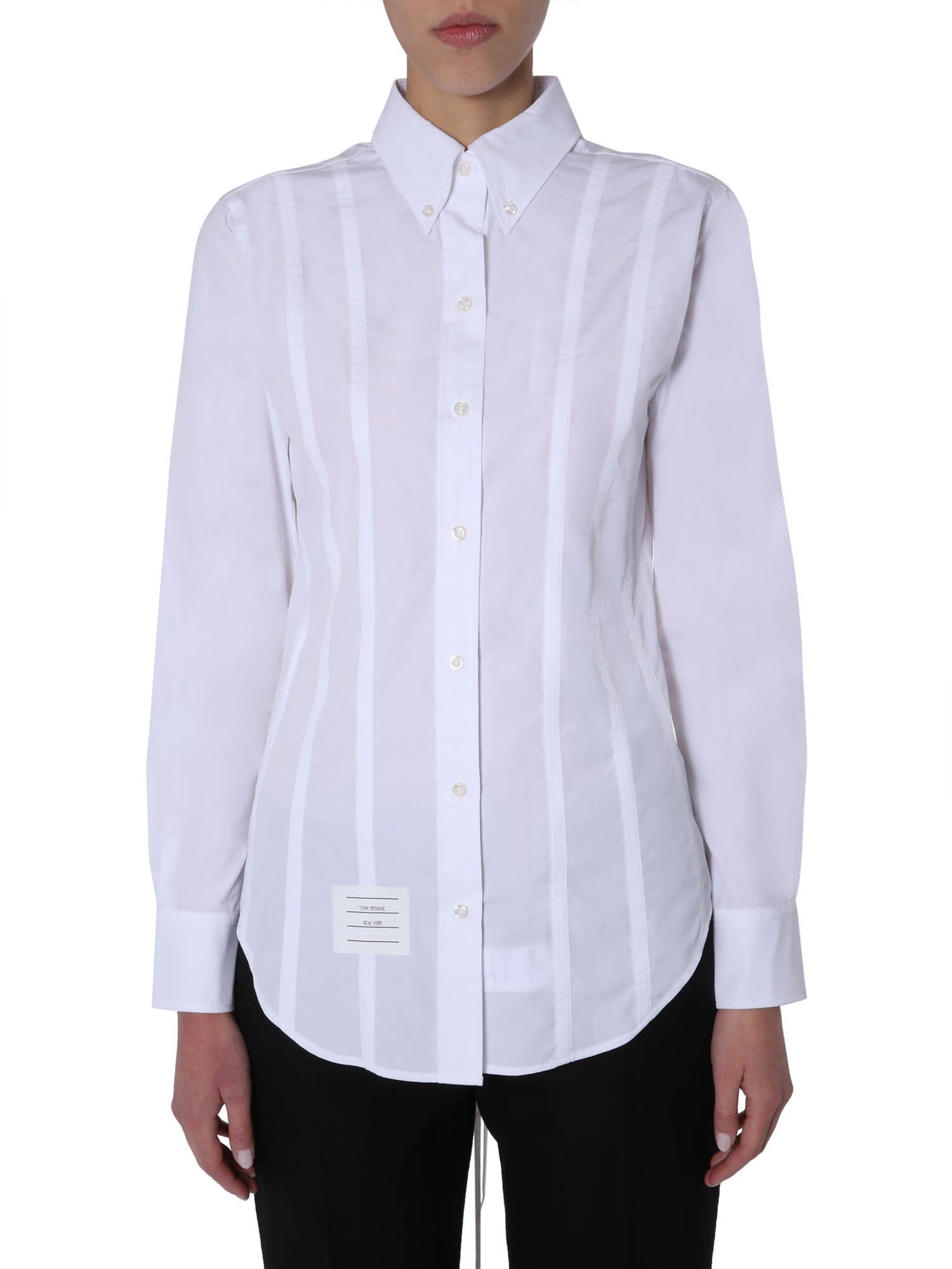 THOM BROWNE SHIRT WITH LACES,FLL052A 03113100