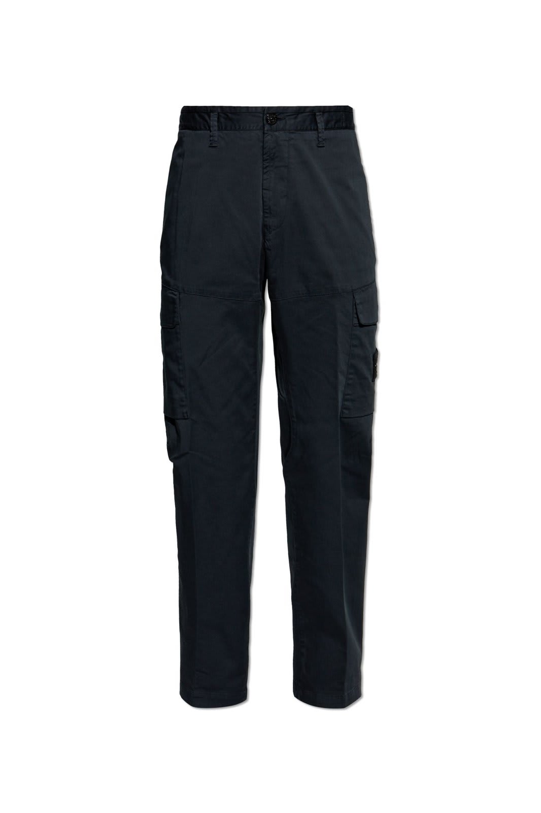 Shop Stone Island Compass Patch Cargo Pants In Bleu