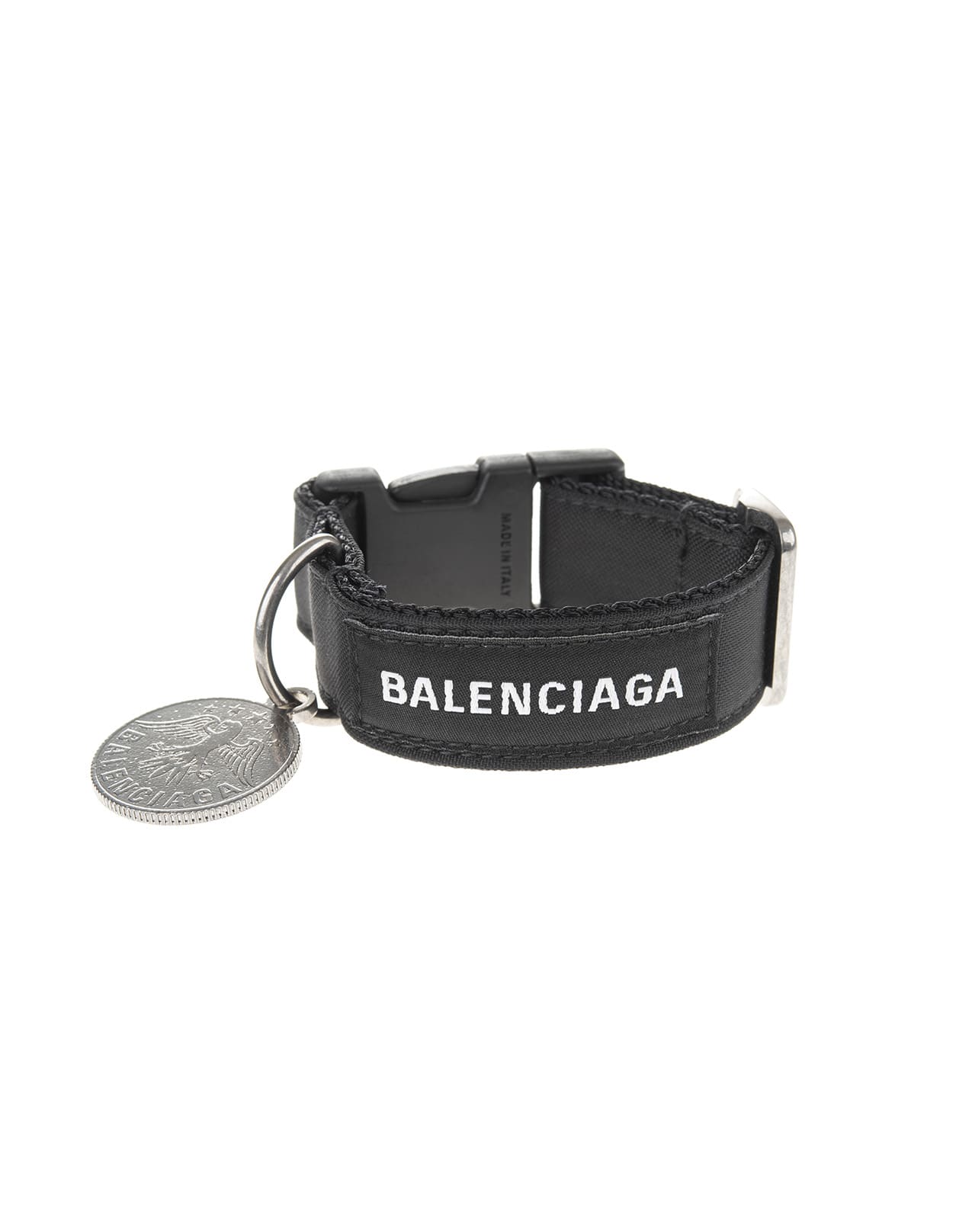 Balenciaga Woman Black Coin Bracelet