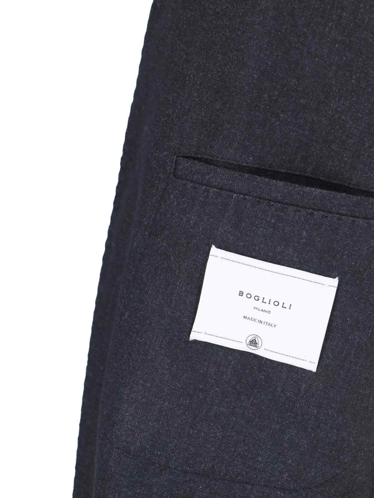 Shop Boglioli Single-breasted Blazer In Gray