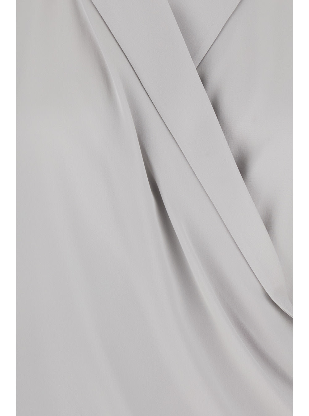 Theory Metallic Blouse With Peak Revers And Crossover Neck In Metallic