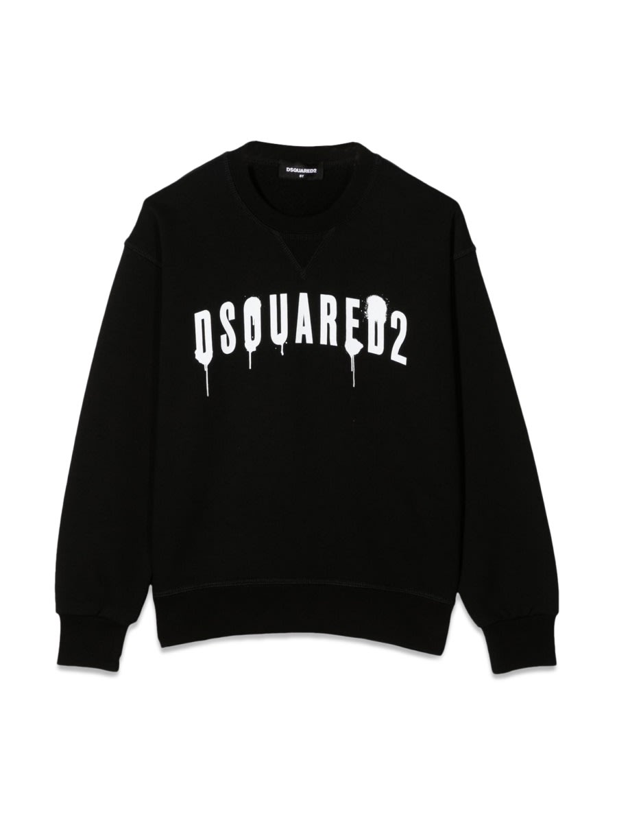 Shop Dsquared2 Sweatshirt Crewneck Front Logo In Black