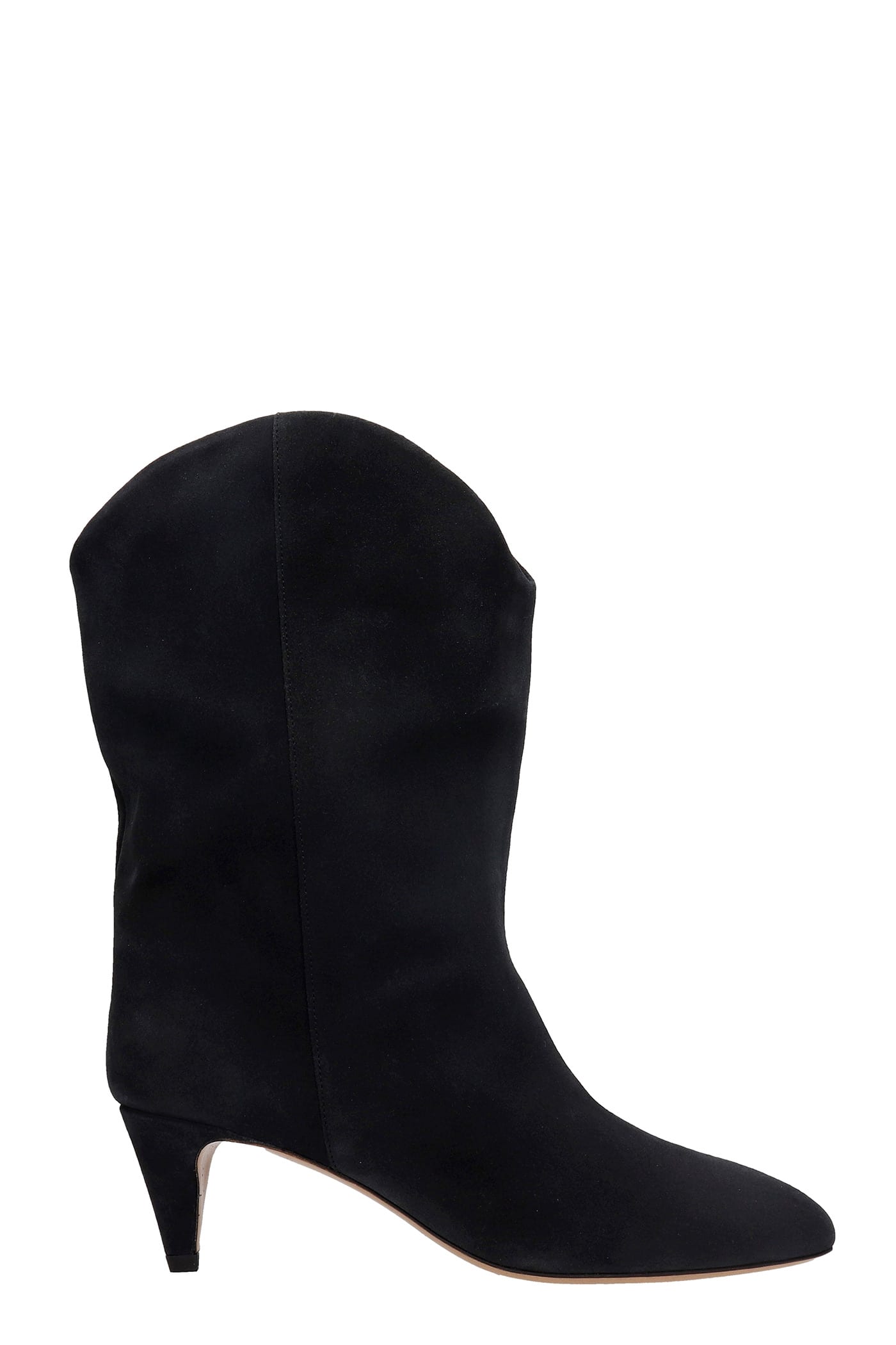 Isabel Marant Denree High Heels Ankle Boots In Black Suede