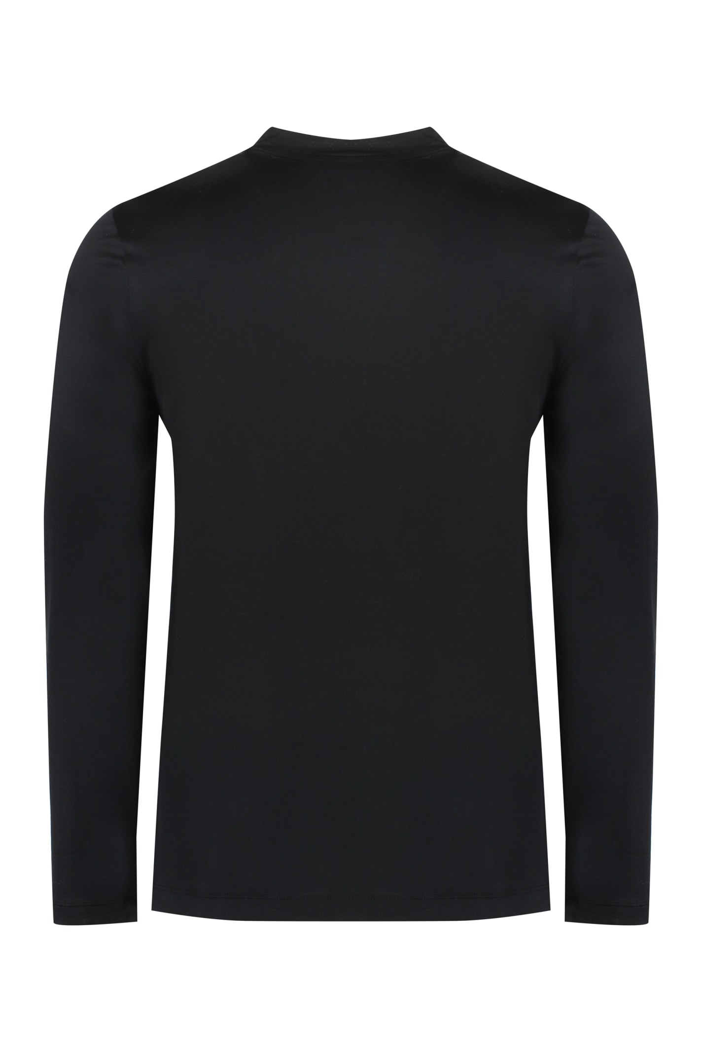 Emporio Armani Long Sleeve T-shirt In Black