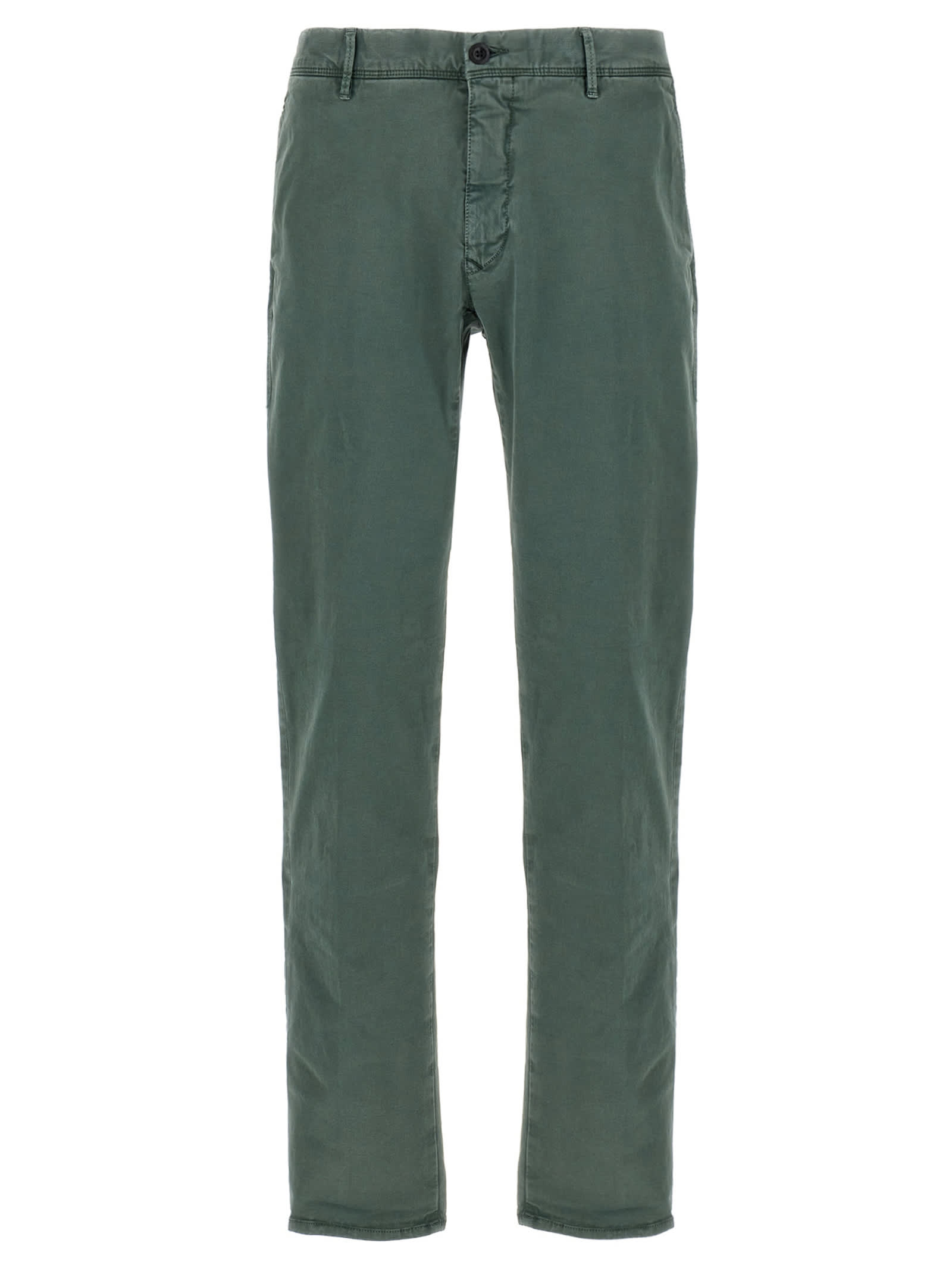 Incotex Panama Cotton Pants In Green