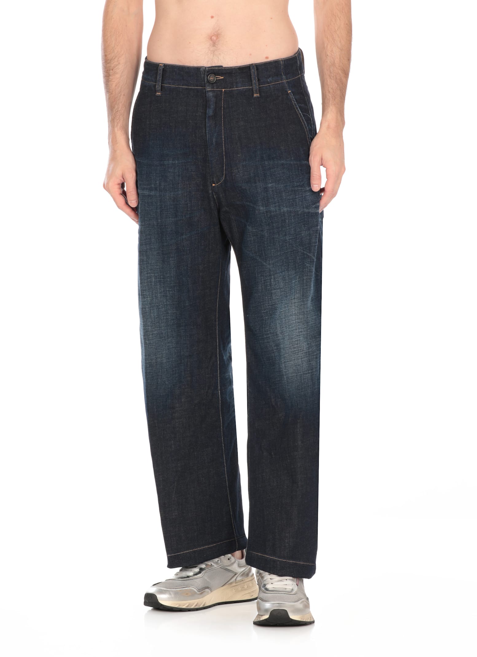 Dsquared2 Blue Five-pocket Jeans With Distressed Effect In Blue