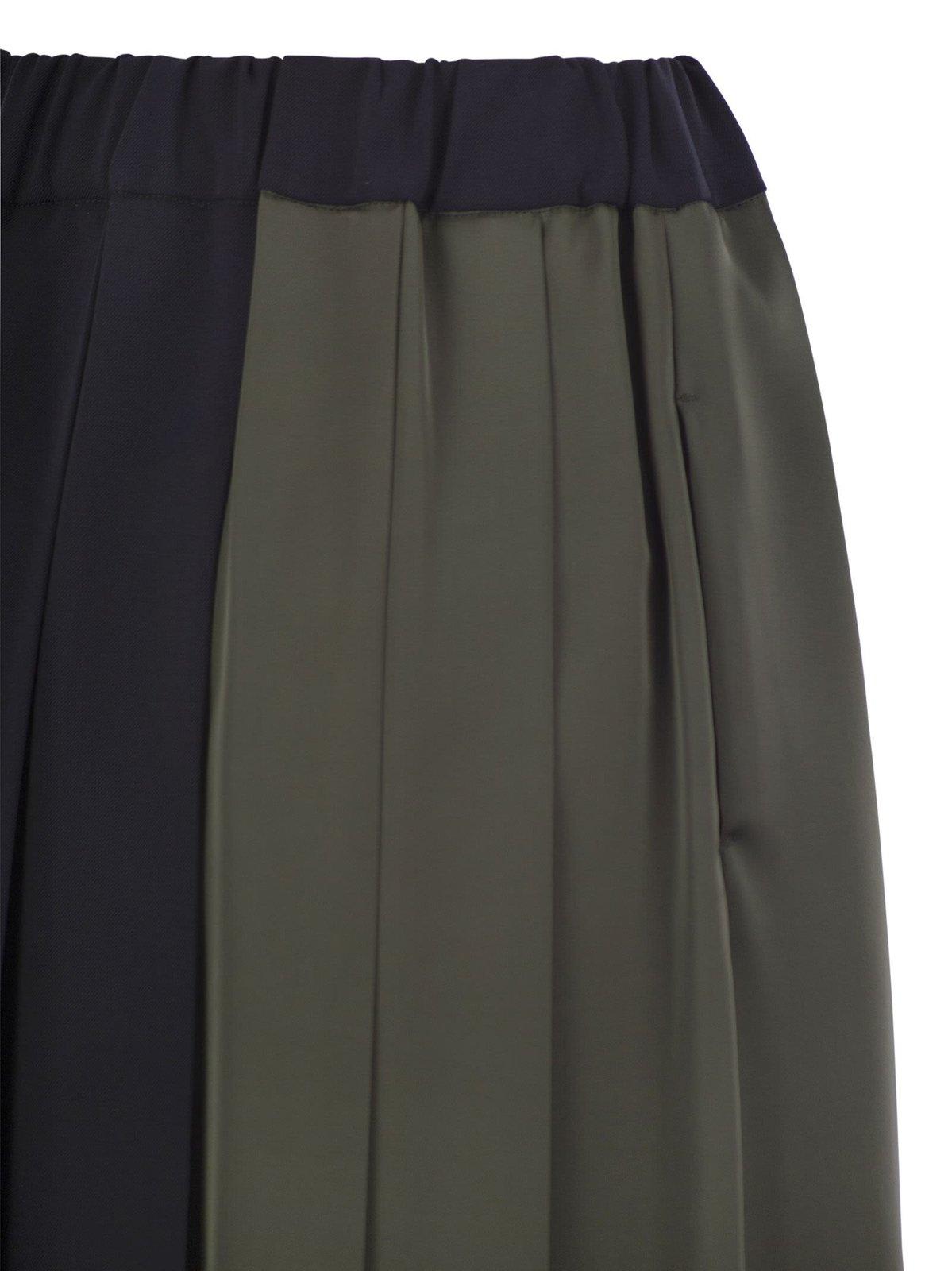 Shop Weekend Max Mara Managua Asymmetric Pleated Skirt In Blu