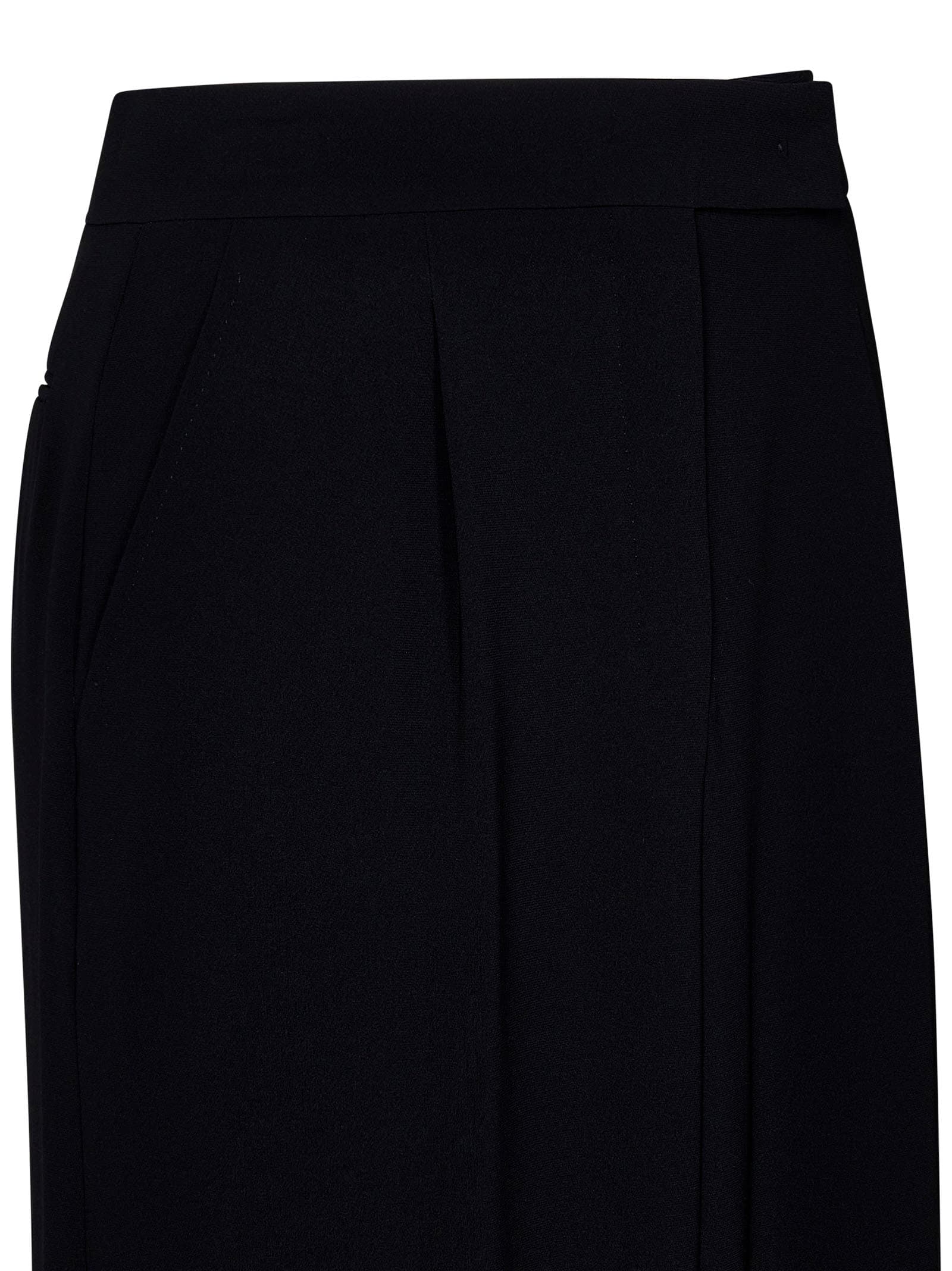 Shop Max Mara Maxmara Studio Lemma Long Skirt In Black